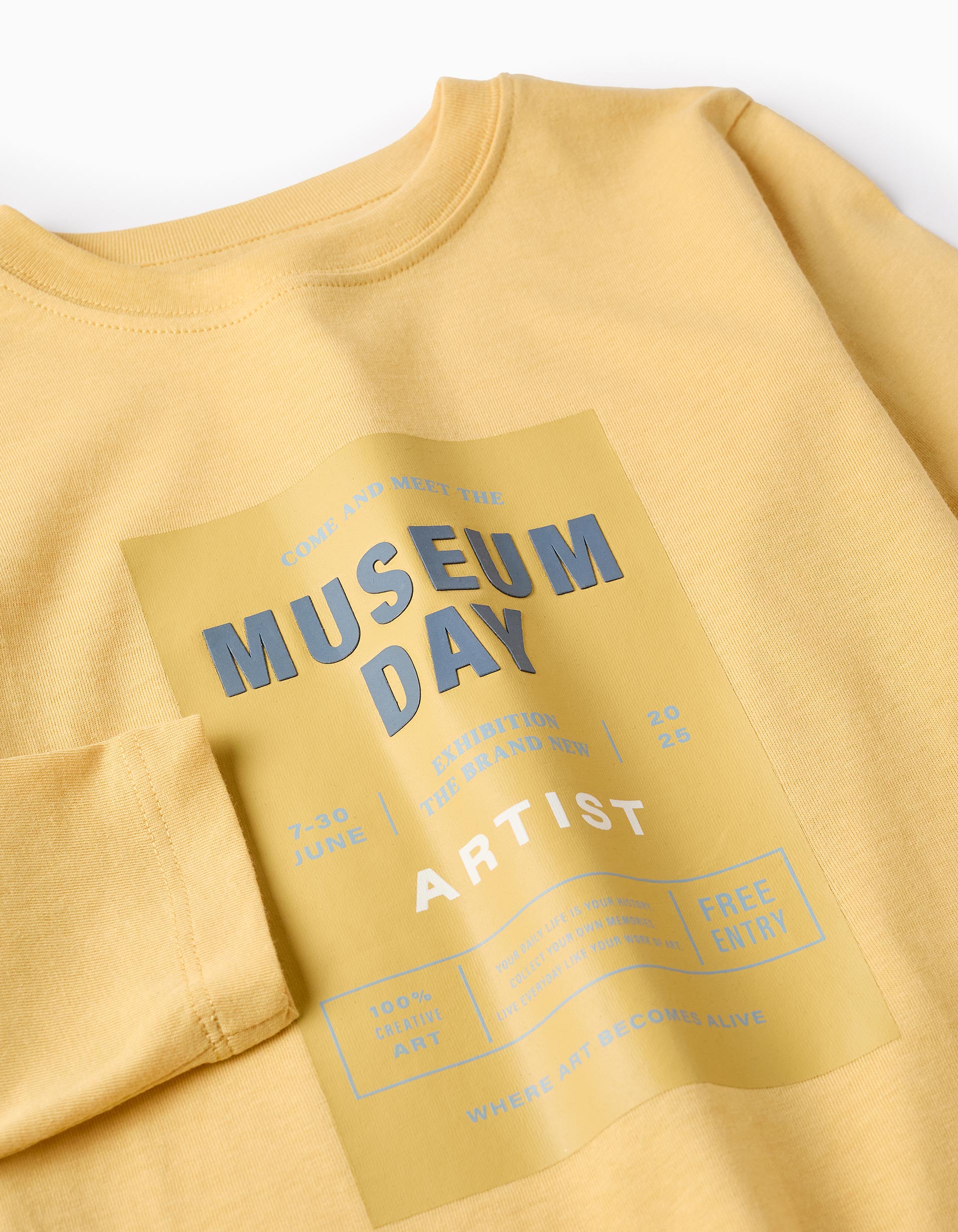 Long Sleeve T-shirt for Boys 'Museum', Yellow