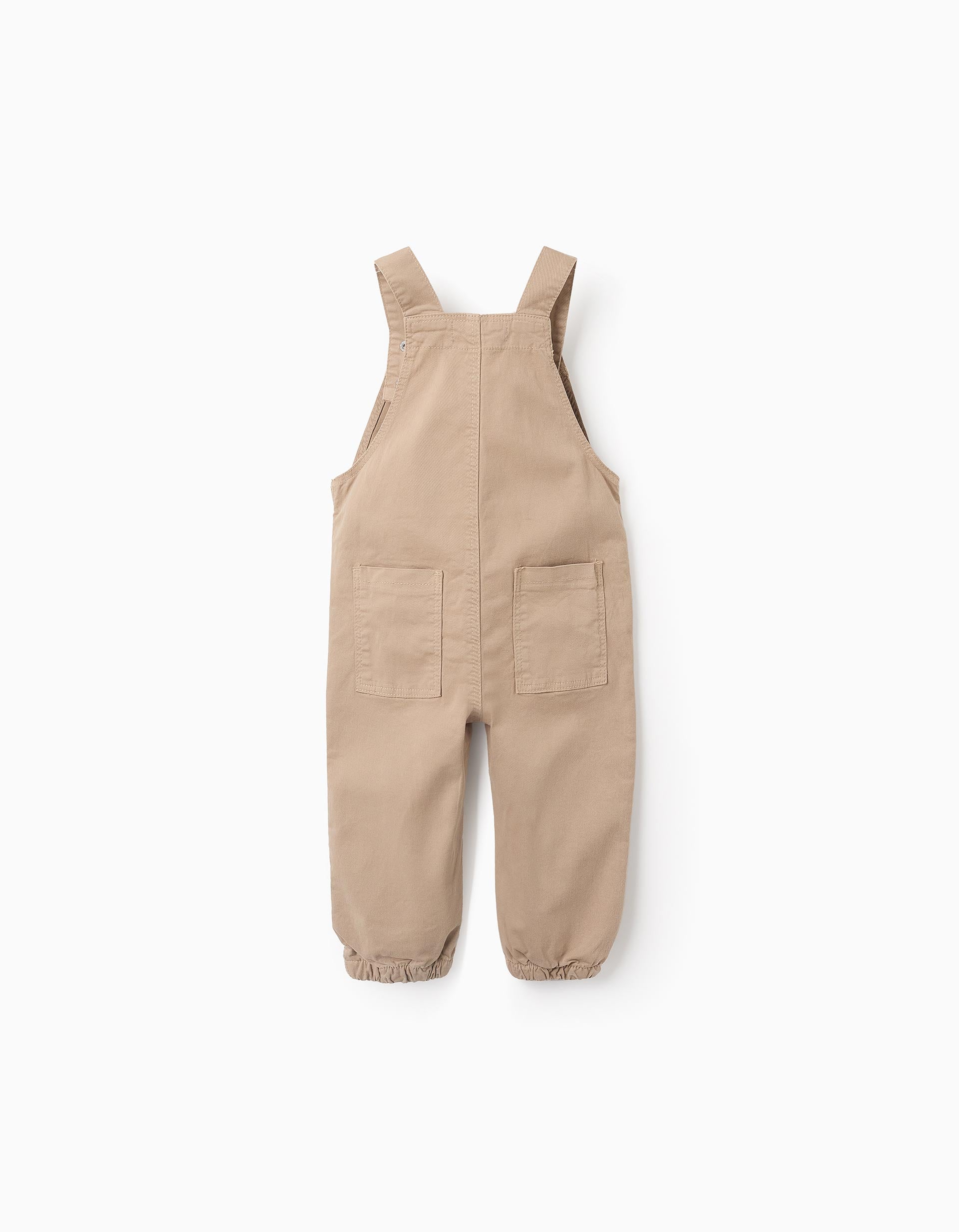 Twill Pinafore Dresses for Baby Boys, Beige