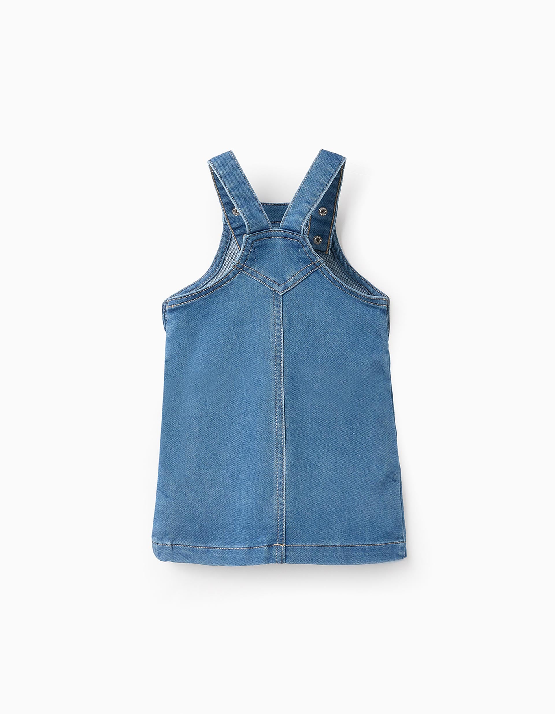 Robe Salopette en Jean pour Bébé Fille, Bleu