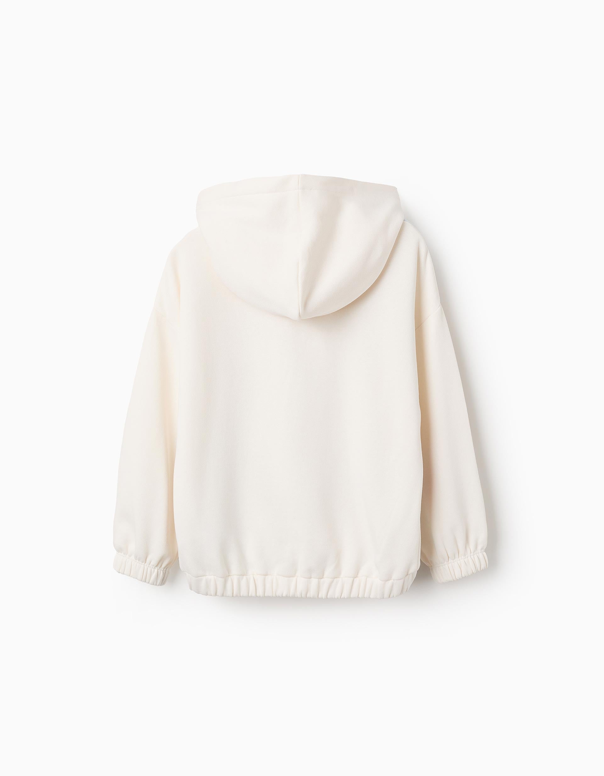 Sudadera Perchada con Capucha para Niña 'Stitch', Beige