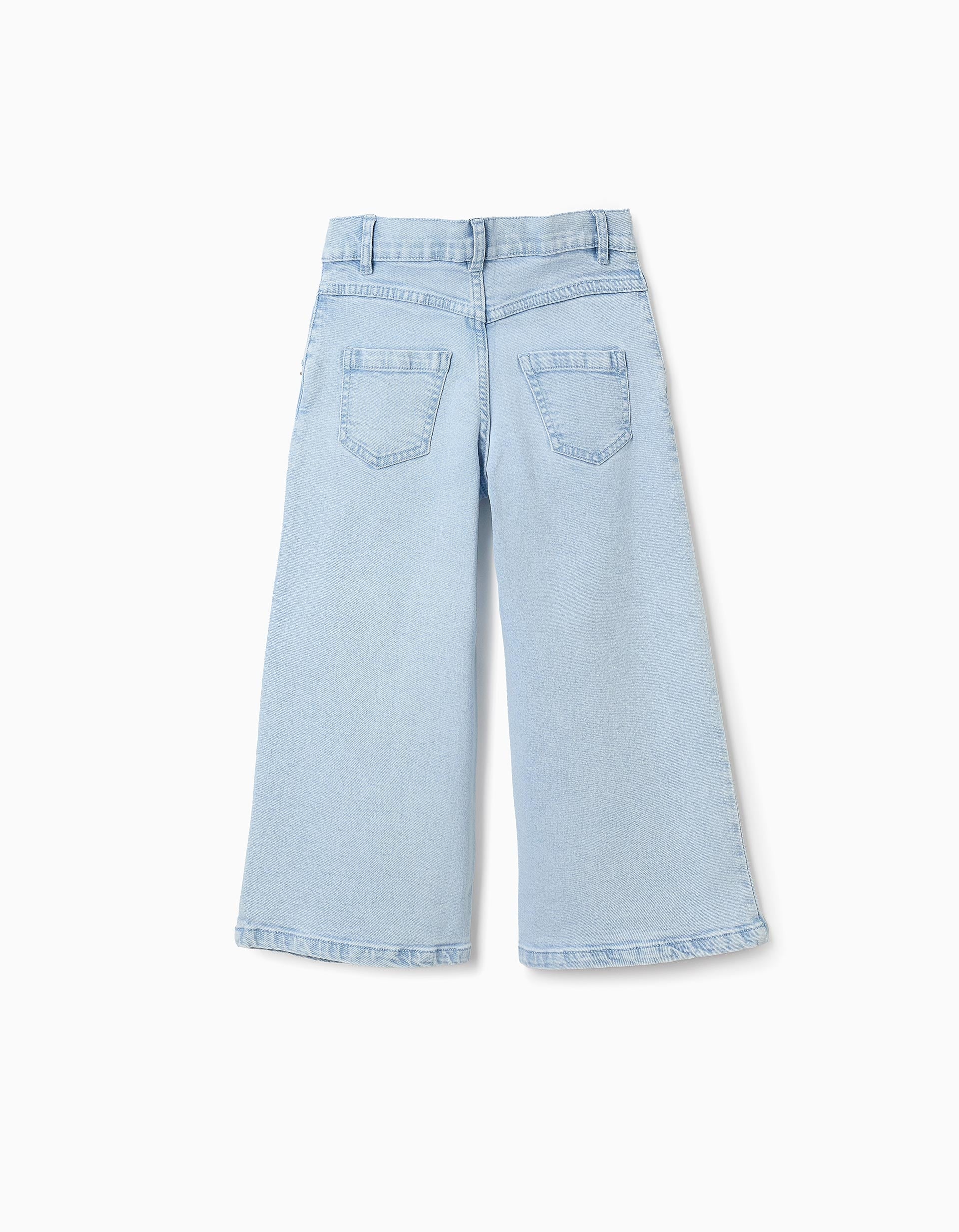 Calças de Ganga para Menina 'Wide Leg', Azul claro