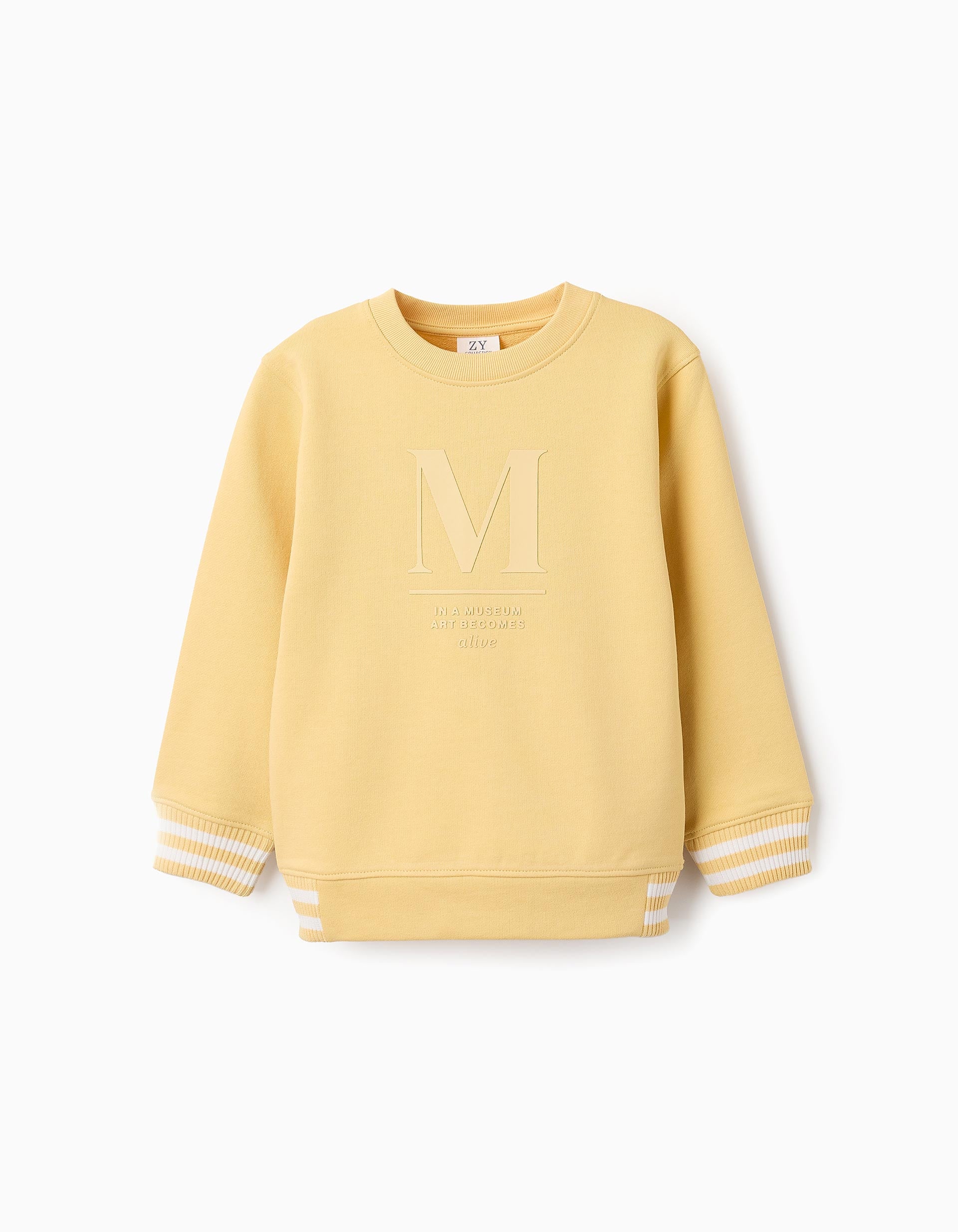 Cotton Sweatshirt for Boys 'M', Yellow