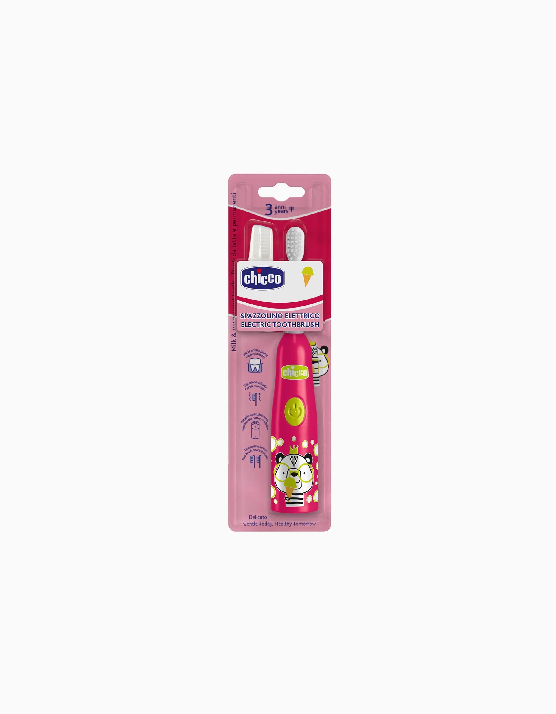 Escova De Dentes Elétrica Chicco 3A+, Pink