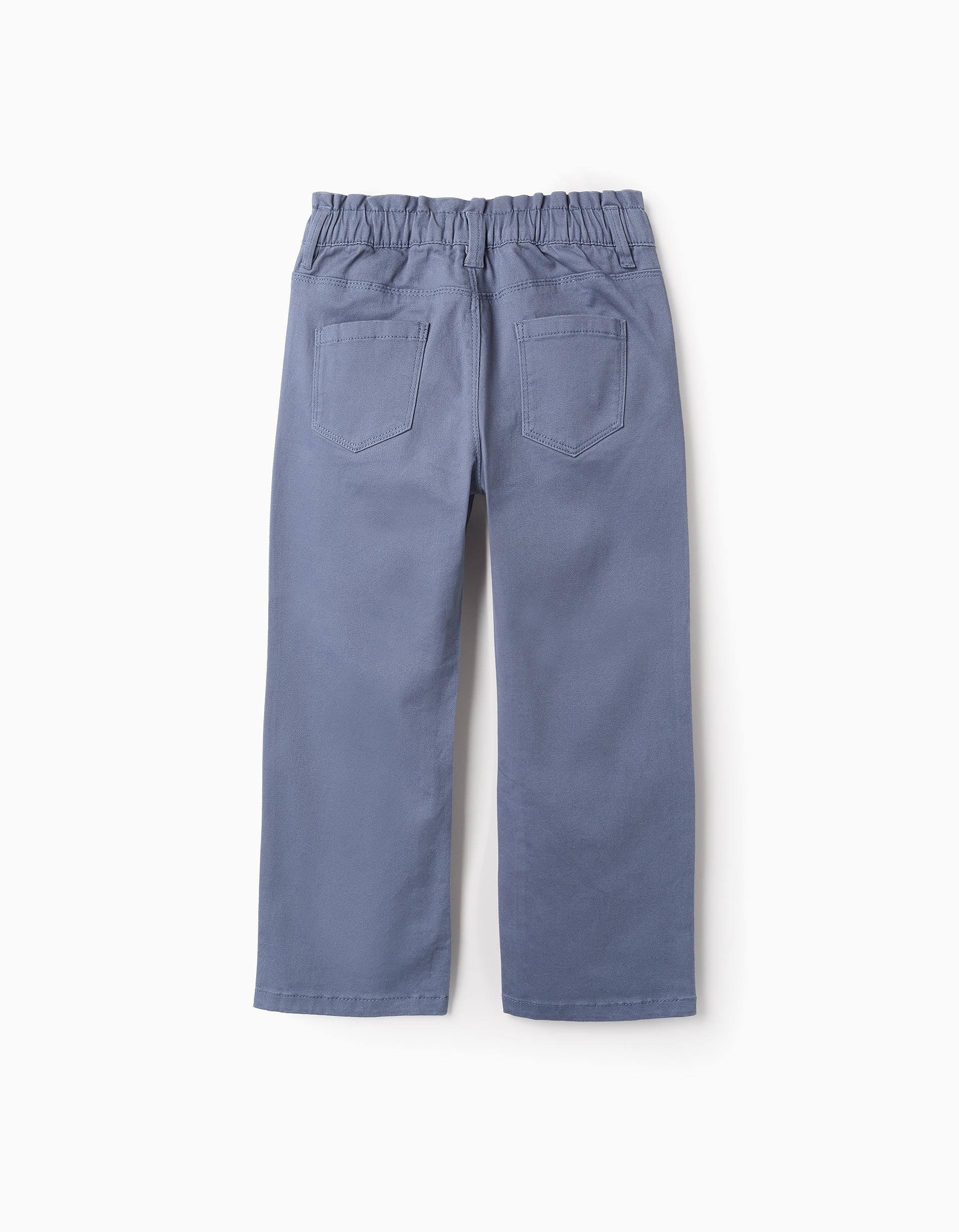 Twill trousers for Girls 'Paperbag', Blue