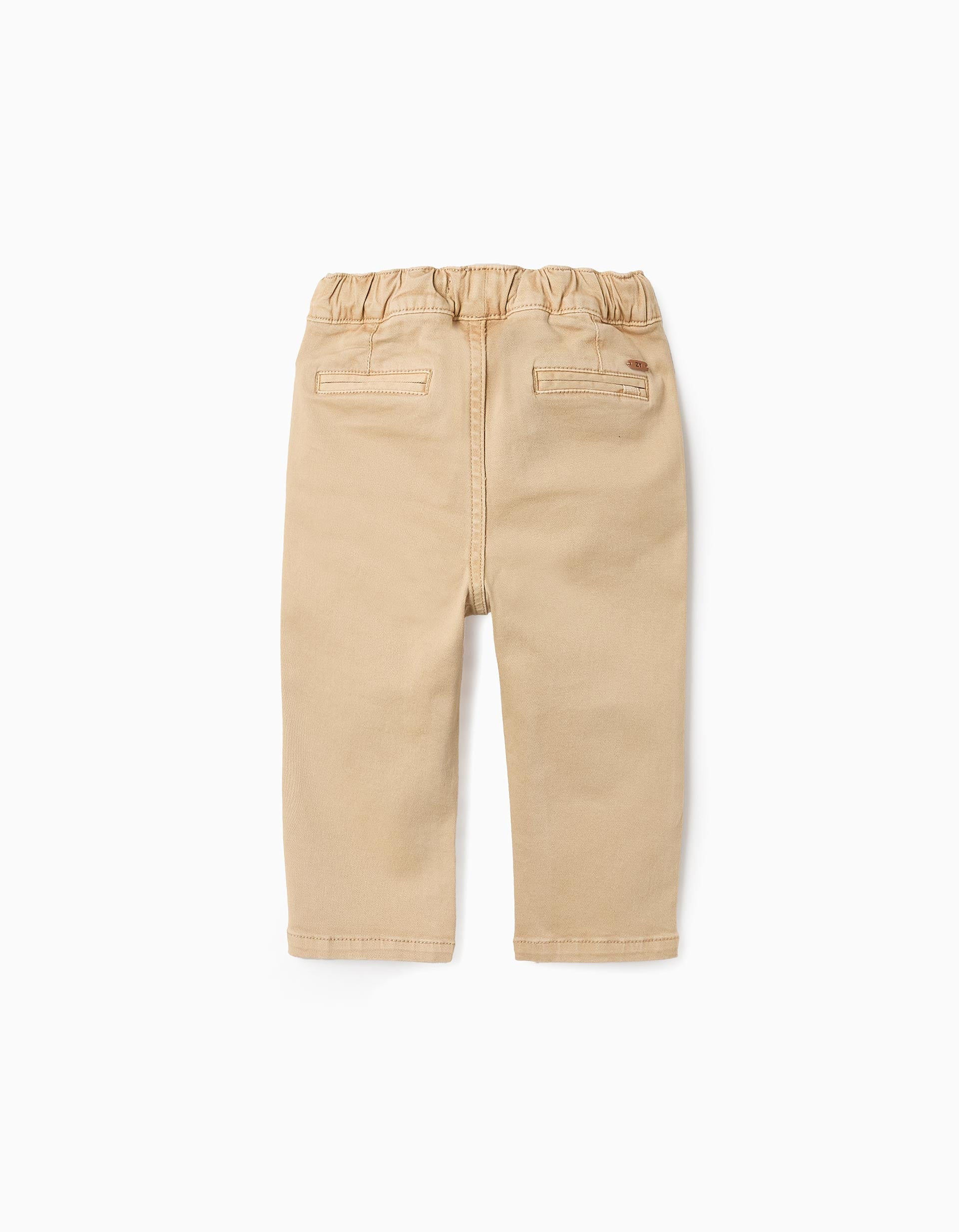 Pantalón Chino con Cordón para Bebé Niño, Beige