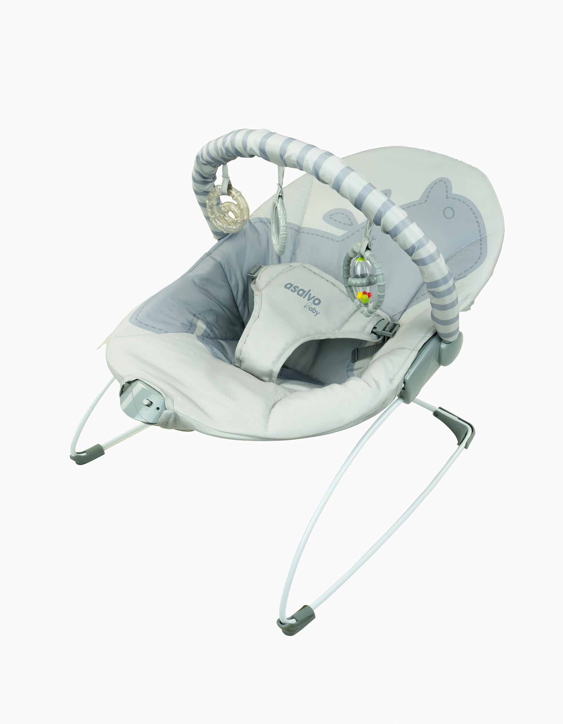 Cadeira de Repouso Musical Asalvo Mumy Hippo Grey