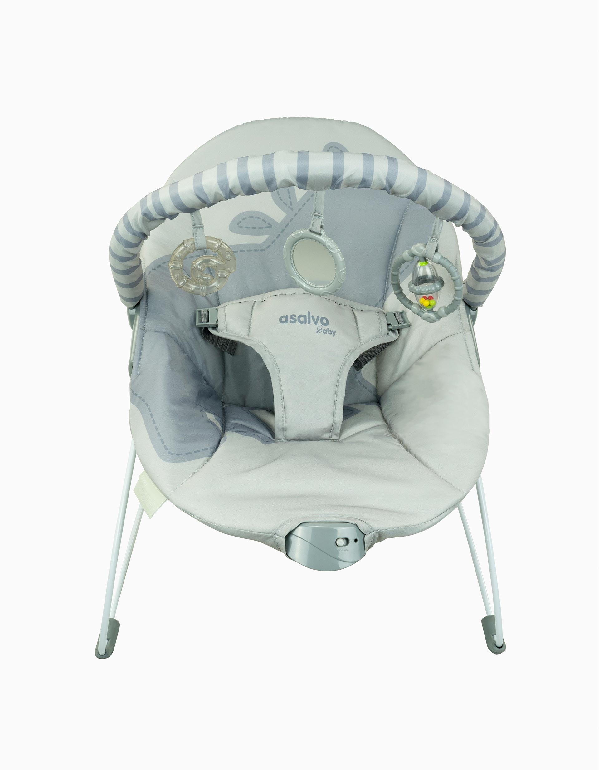 Cadeira de Repouso Musical Asalvo Mumy Hippo Grey