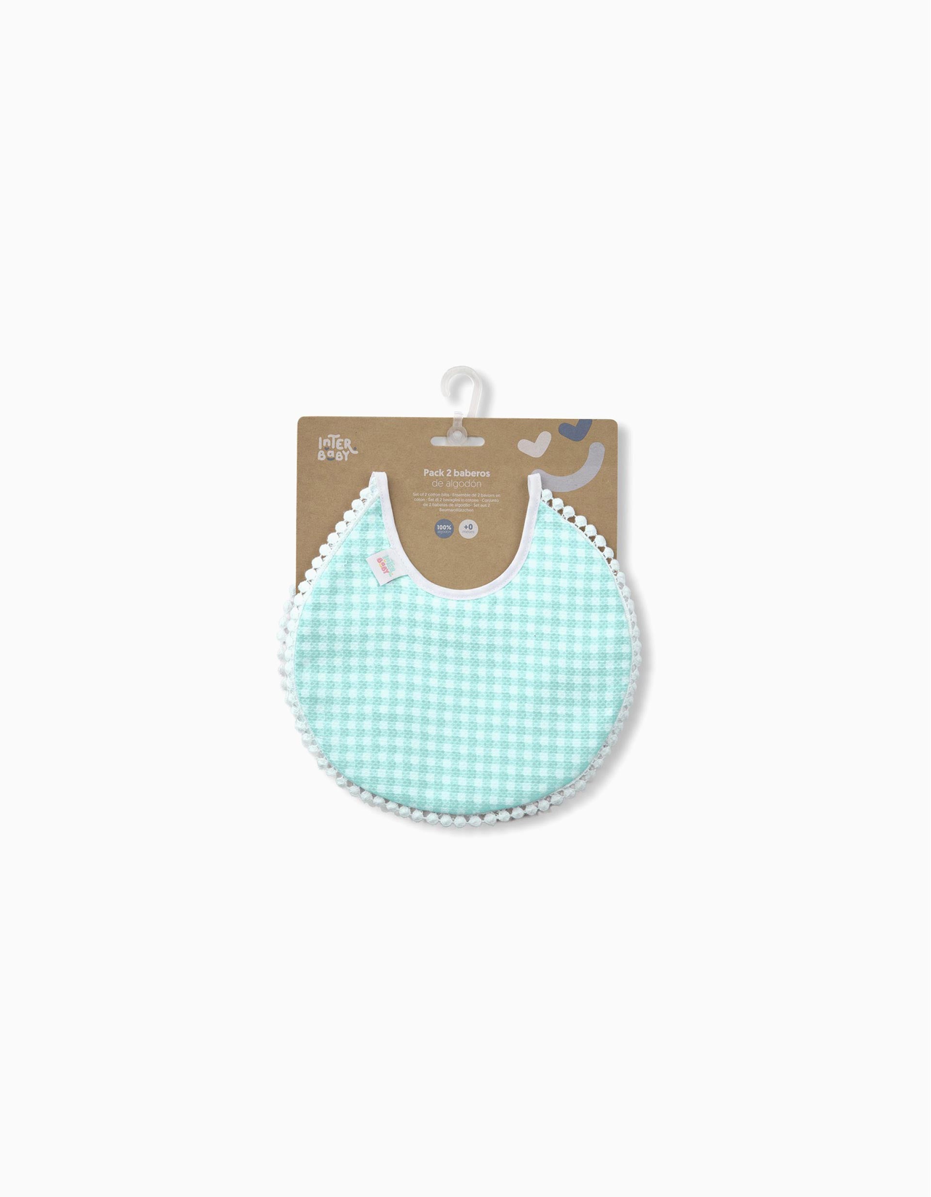 2 Classic Interbaby Bibs, Straps Green