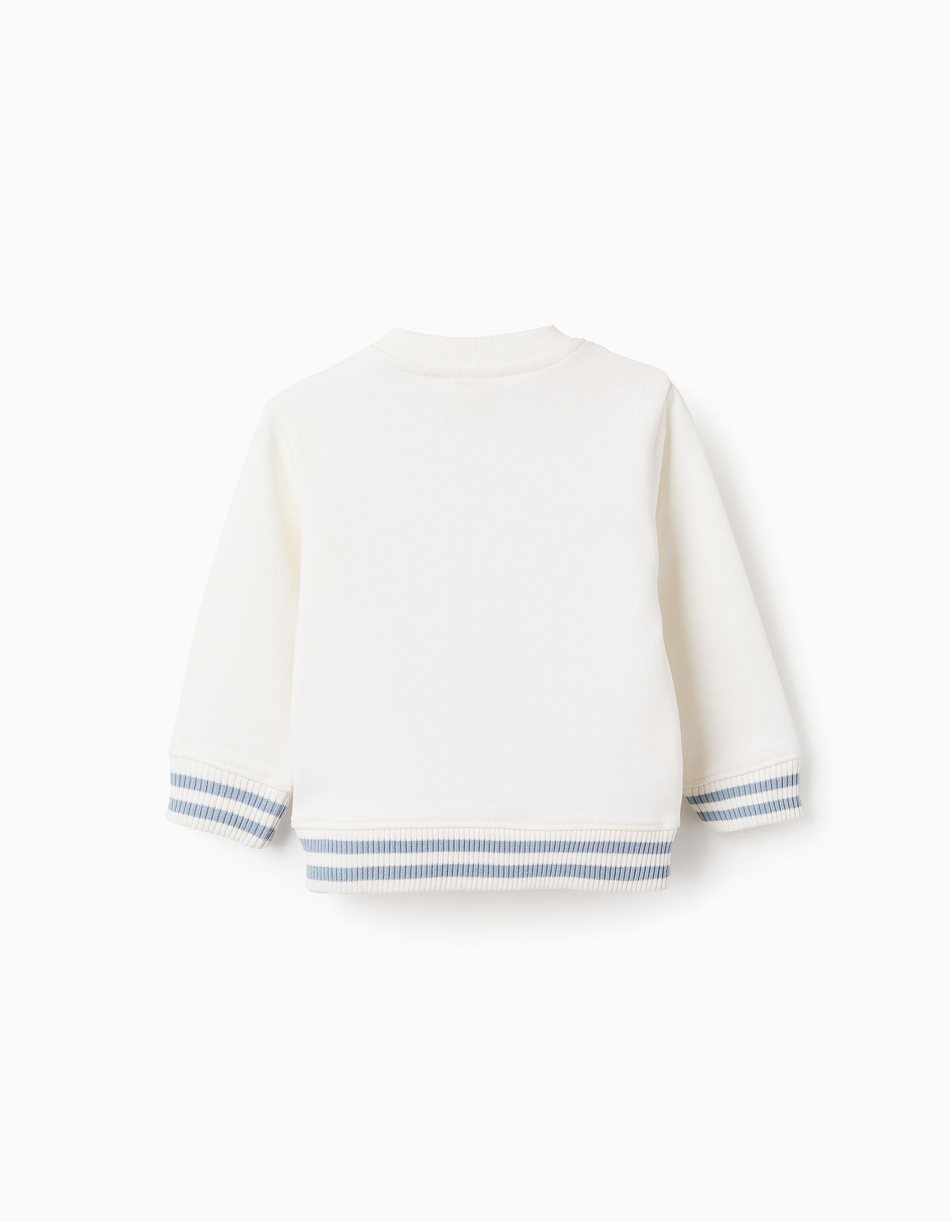 Cotton Sweatshirt for Baby Boys 'Artist', White