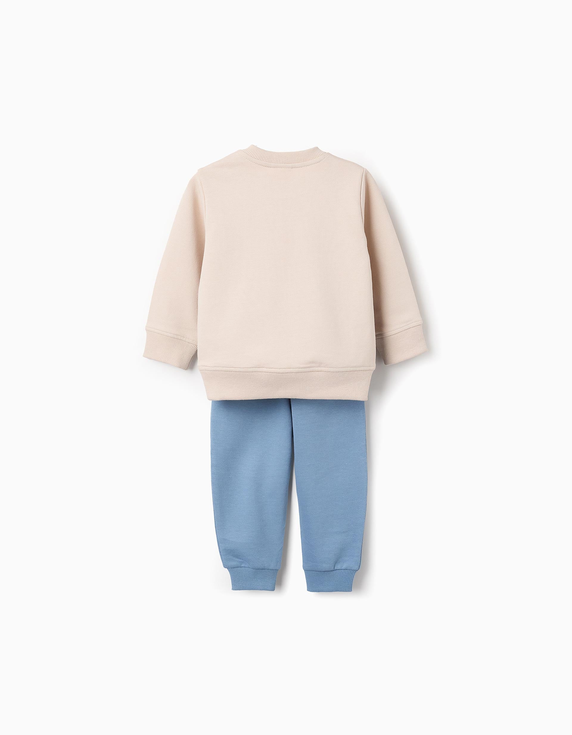 Sweat + Jogpant pour Bébé Garçon 'Bateau', Beige/Bleu