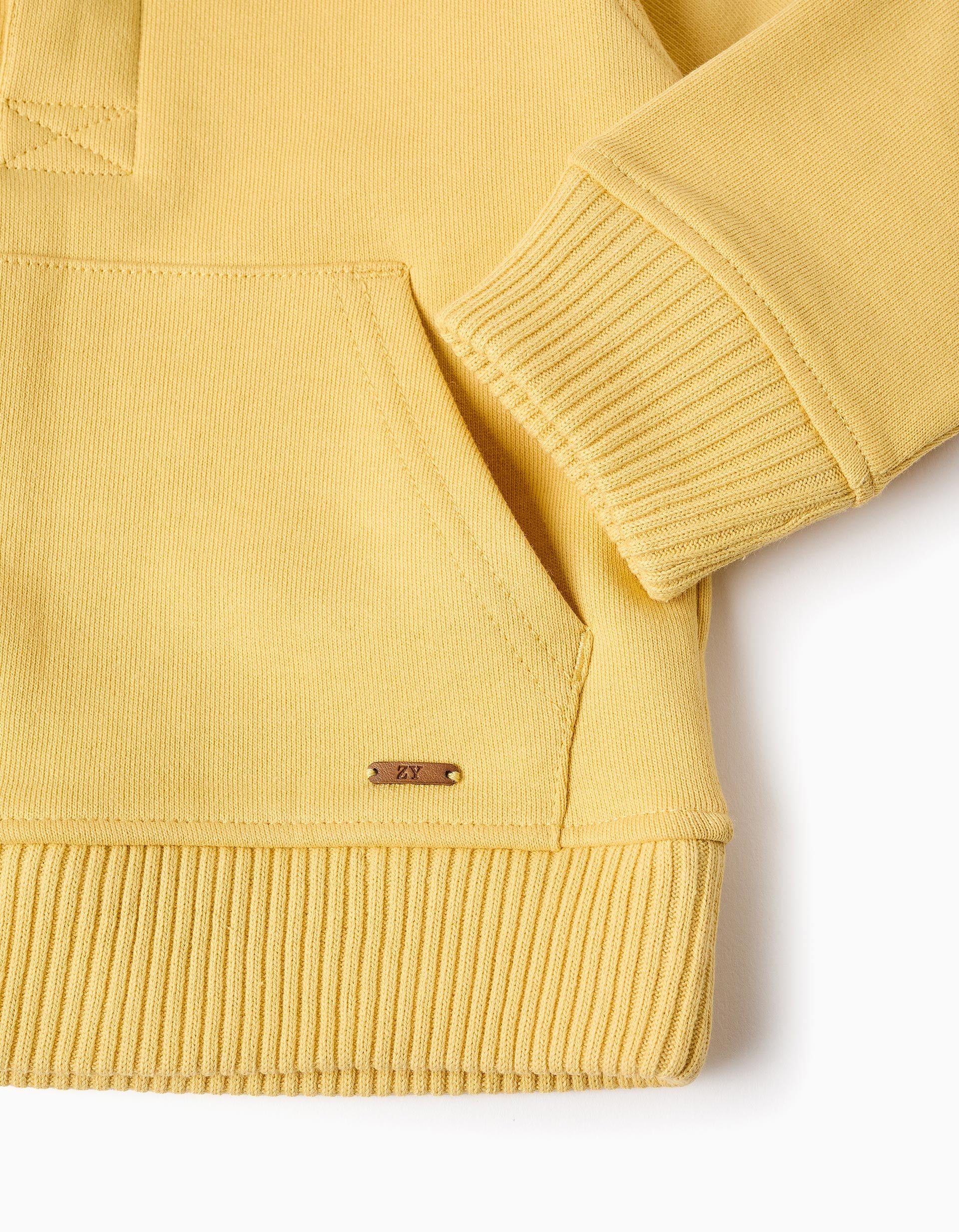 Sweat en Coton à Capuche pour Bébé Garçon, Jaune