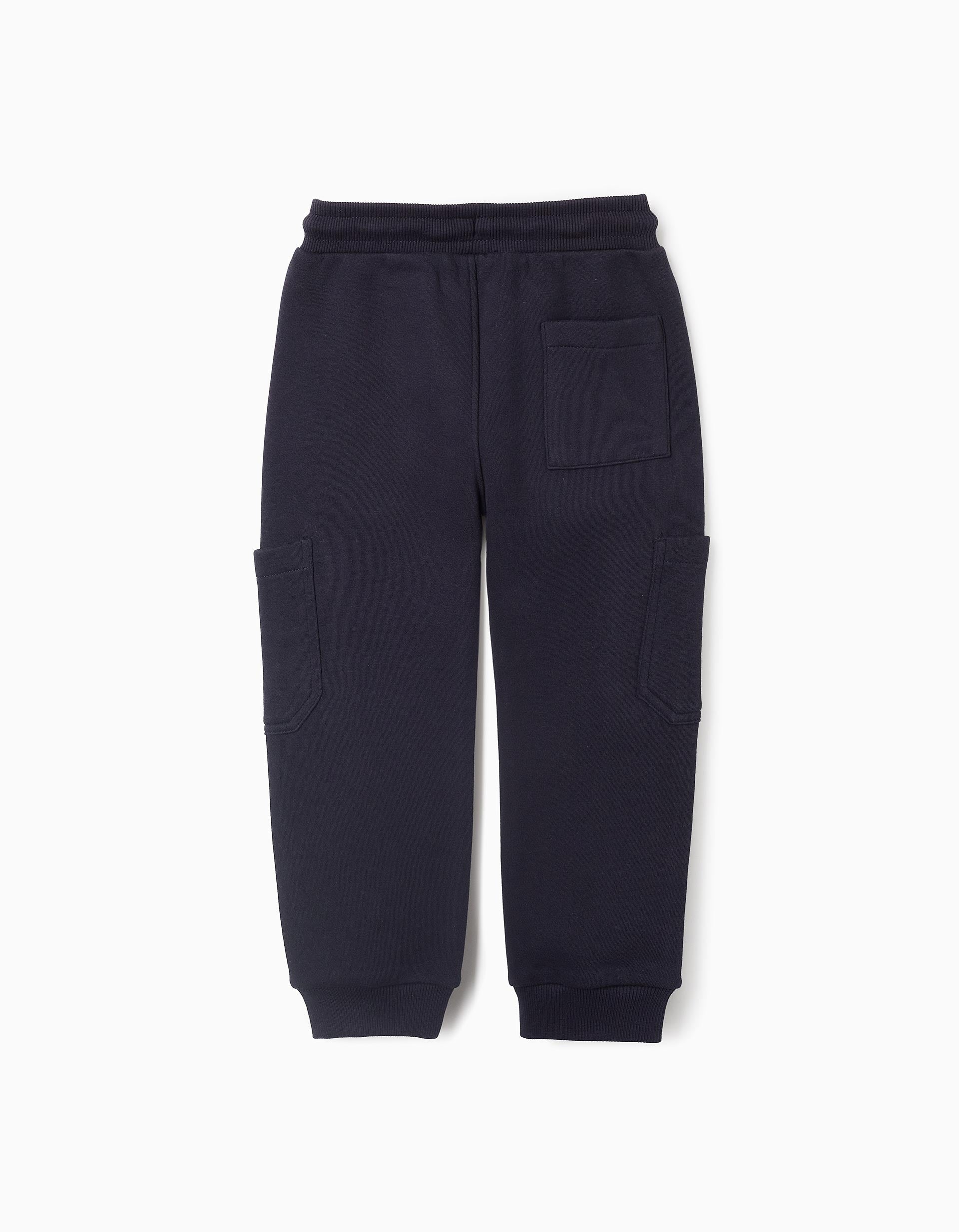 Brushed Cargo Joggers for Boys 'Slim', Dark Blue