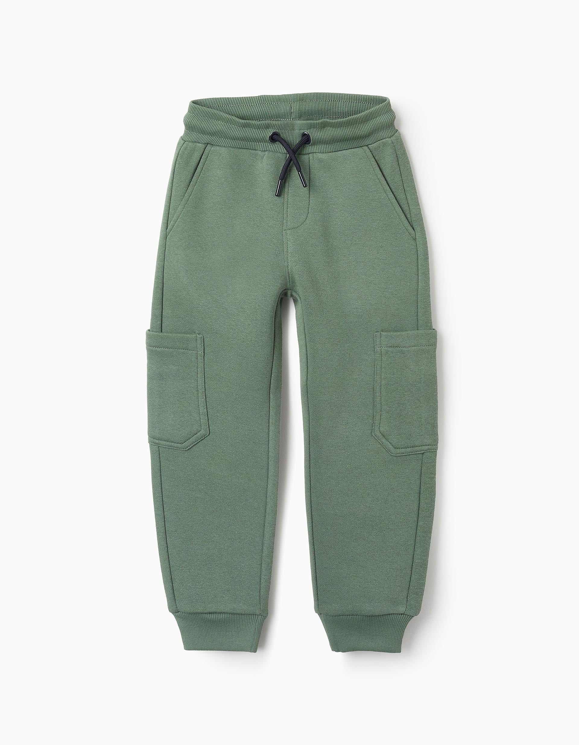 Brushed Cargo Joggers for Boys 'Slim', Green