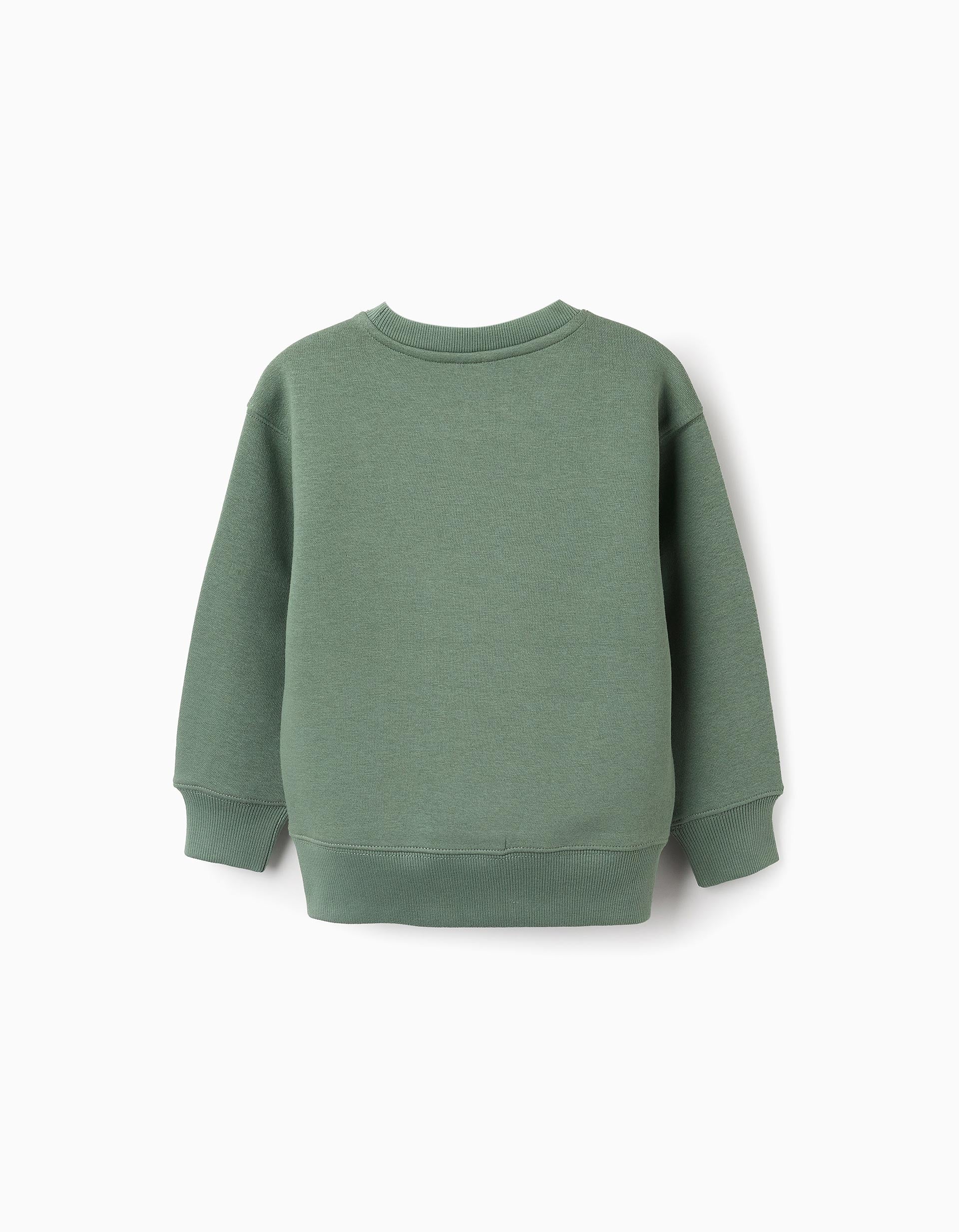 Brushed Sweatshirt for Boys 'Frosty Slopes', Green