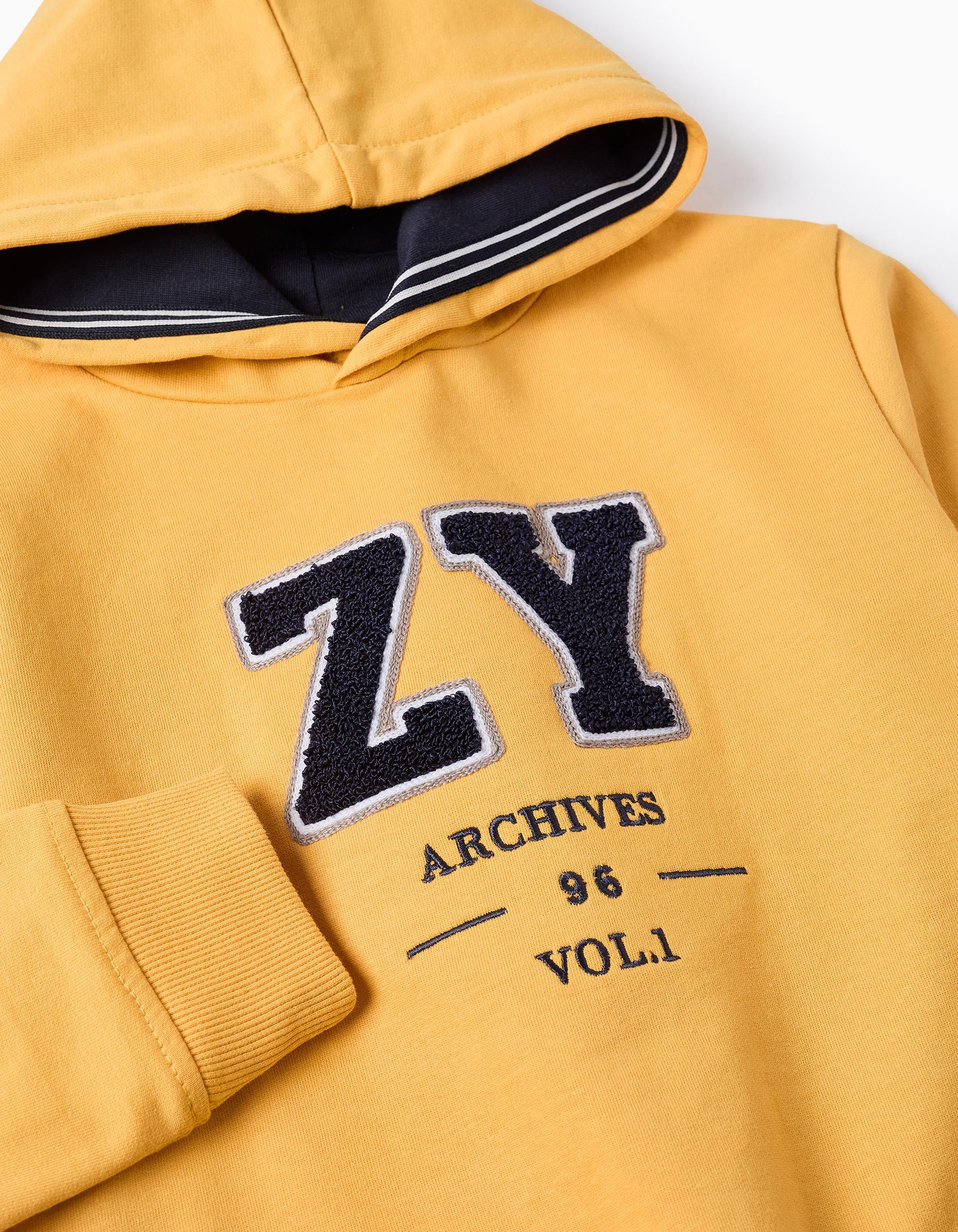 Hooded Sweatshirt for Boys 'ZY', Yellow