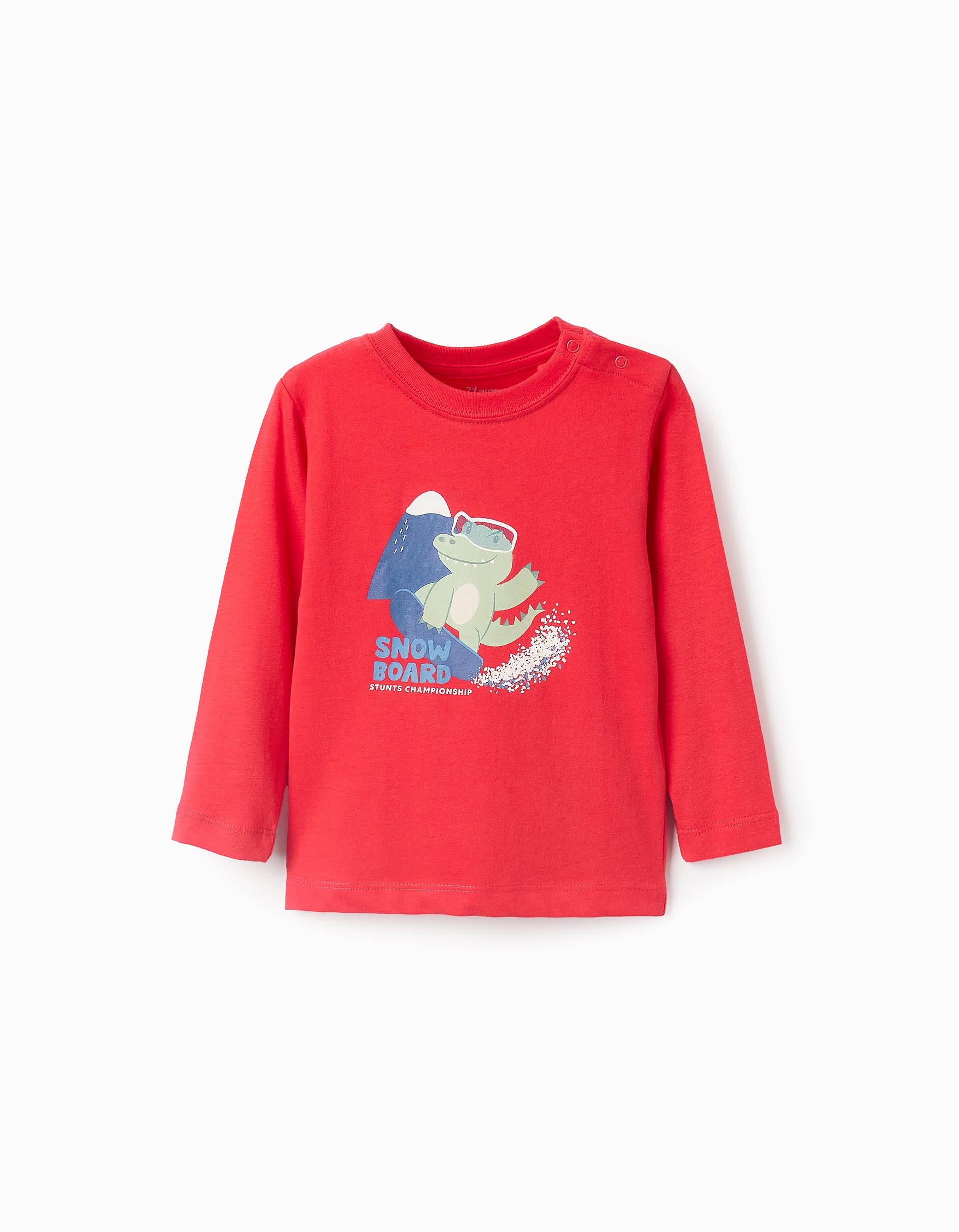 T-shirt à Manches Longues pour Bébé Garçon 'Crocodile', Rouge