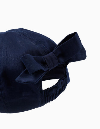 Boné de Sarja com Laço para Menina 'Minnie', Azul Escuro