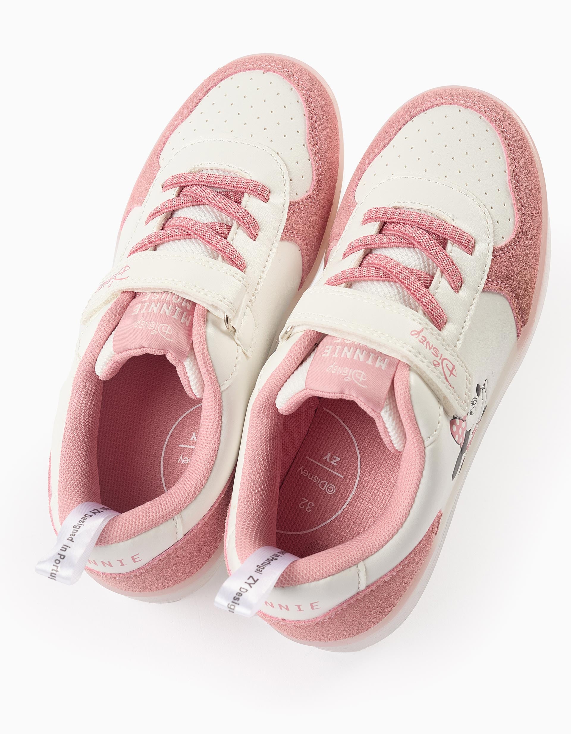 Zapatillas con Luces para Niña 'Minnie', Rosa/Blanco