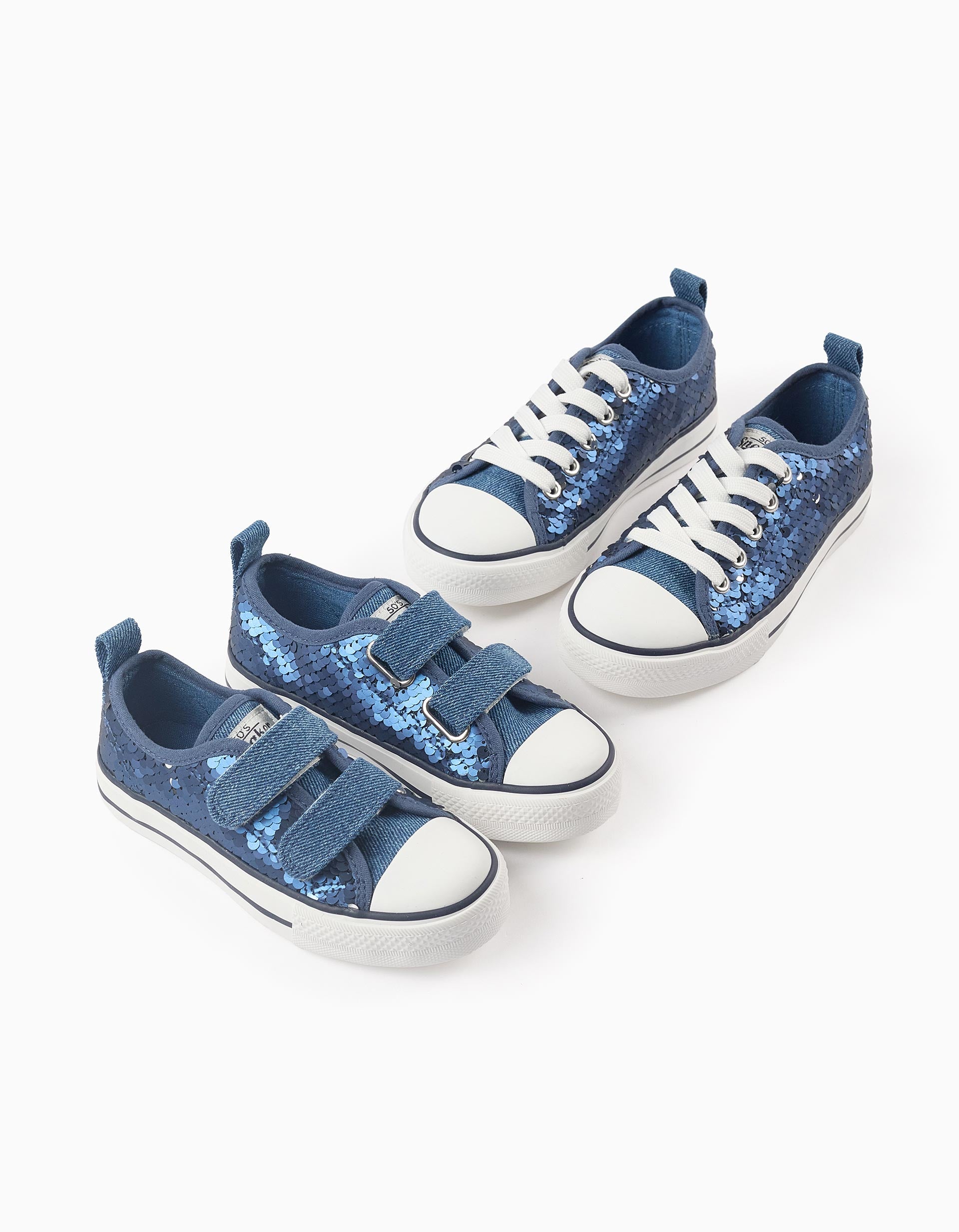 Zapatillas con Lentejuelas para Niña '50's Sneakers', Azul