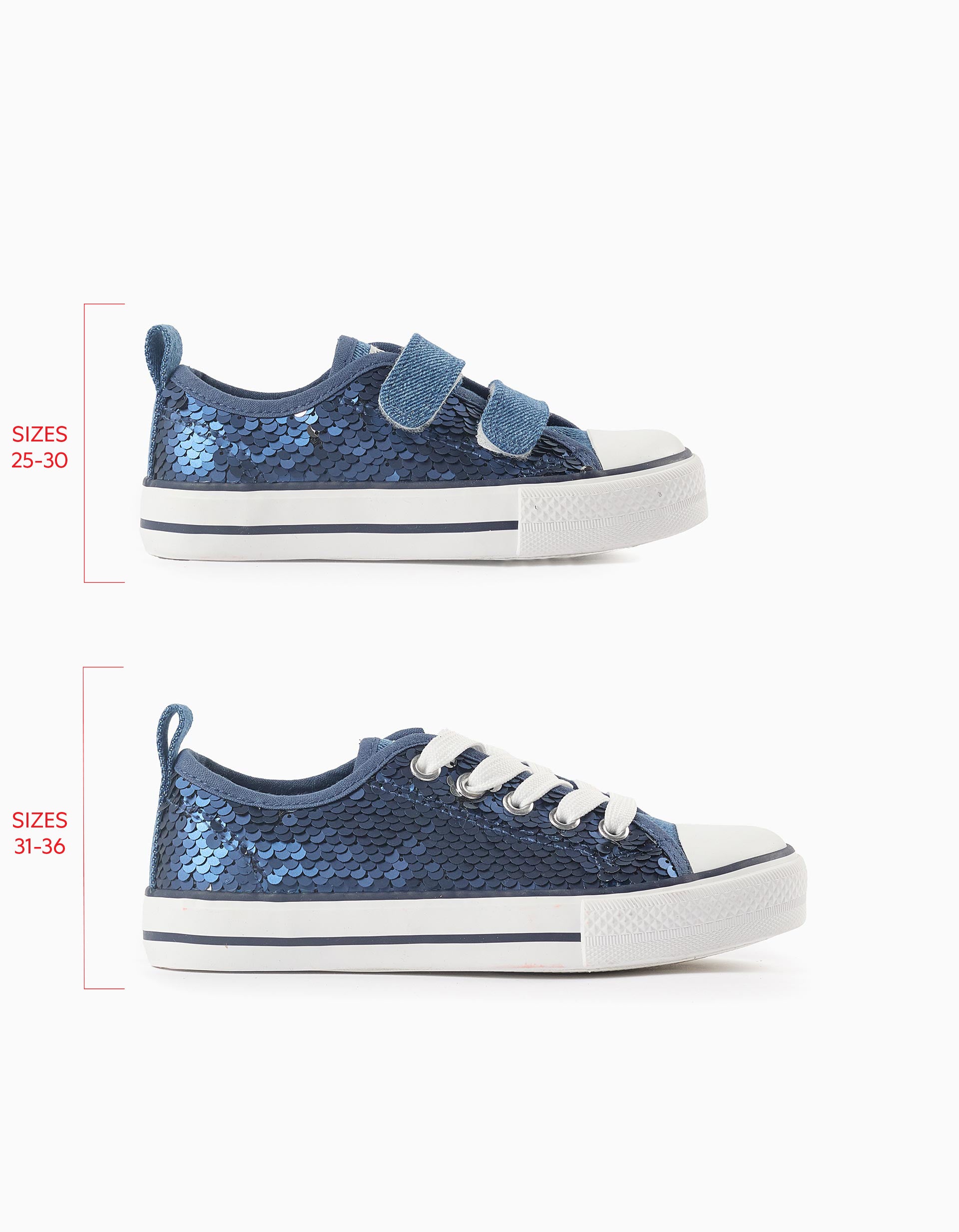 Zapatillas con Lentejuelas para Niña '50's Sneakers', Azul