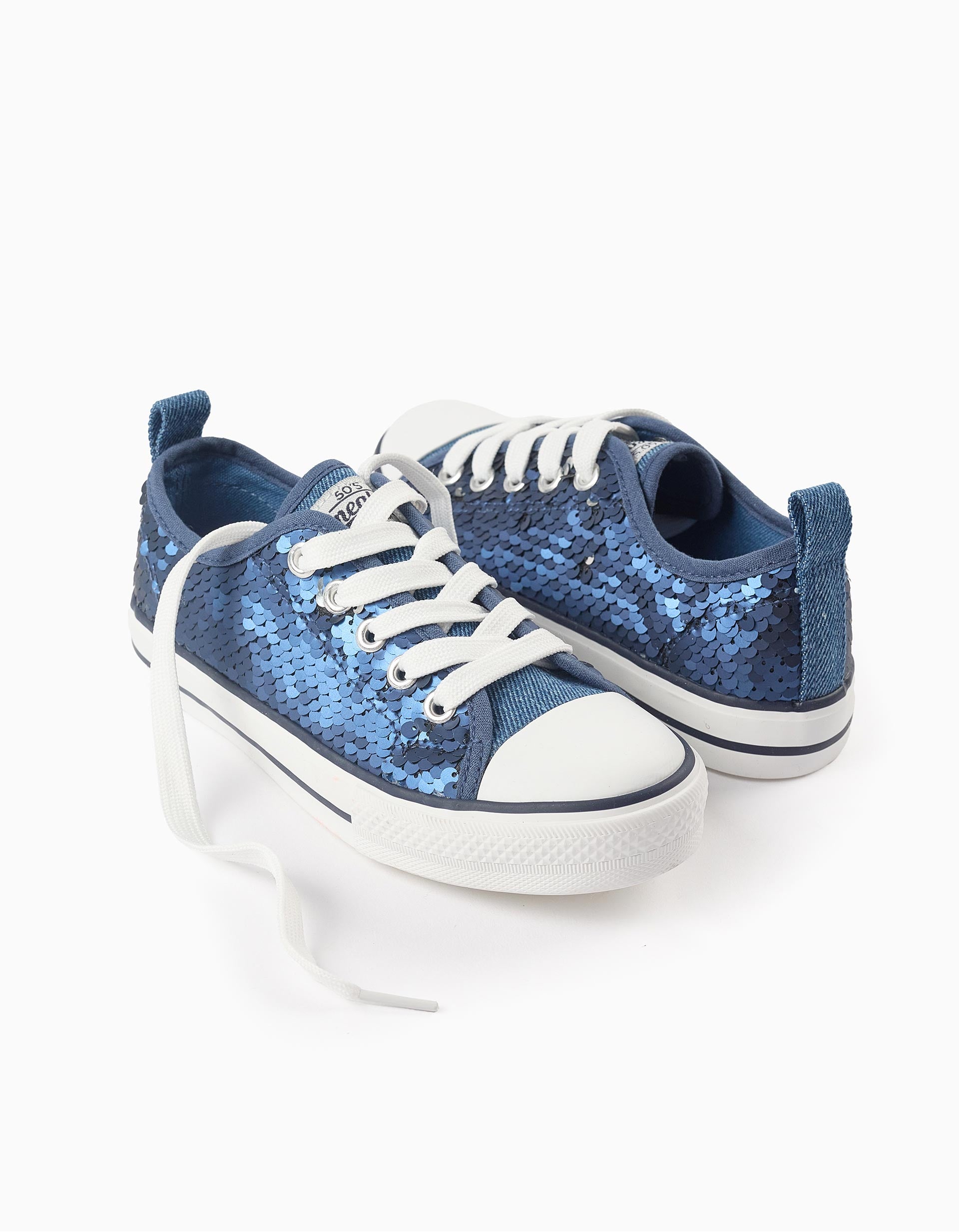 Zapatillas con Lentejuelas para Niña '50's Sneakers', Azul