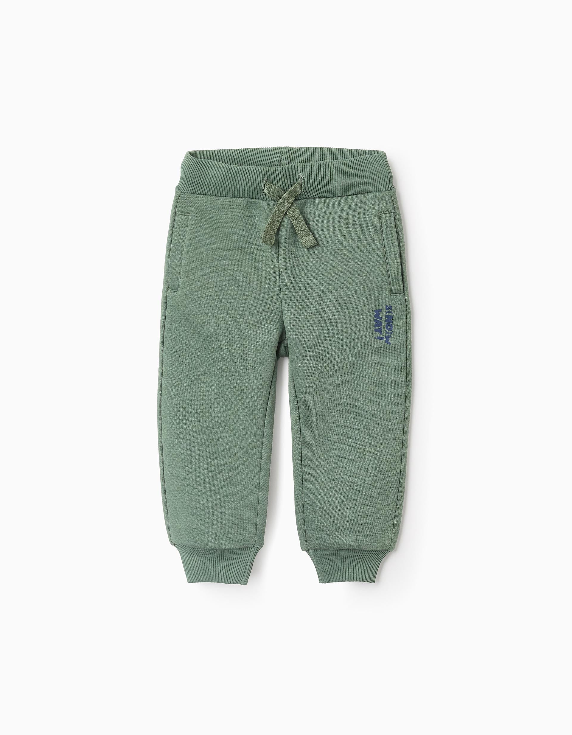 Pantalón Jogger Perchado para Bebé Niño 'Snow Way', Verde