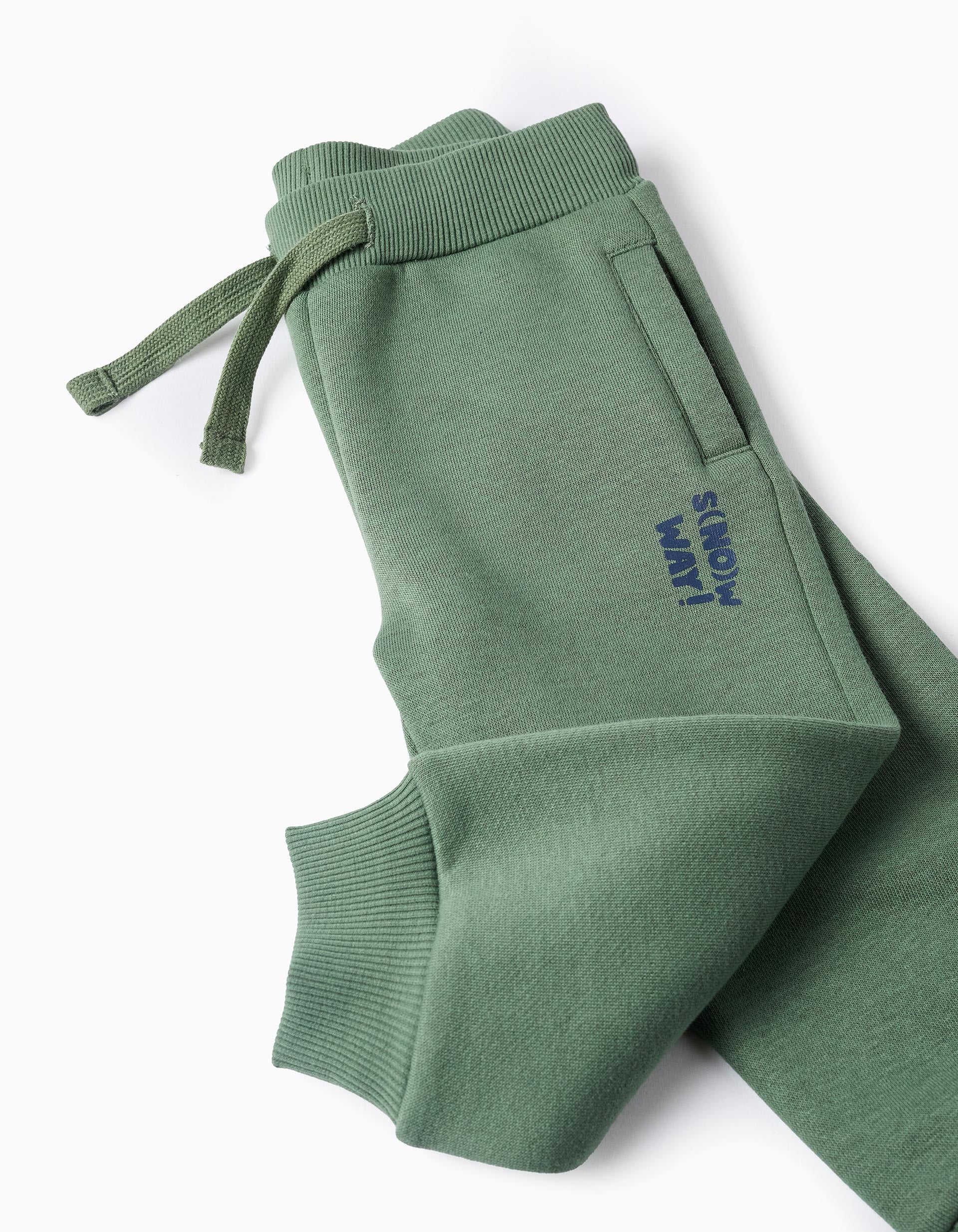 Pantalón Jogger Perchado para Bebé Niño 'Snow Way', Verde