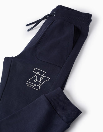 Calças Joggers para Menino 'ZY Archives', Azul Escuro
