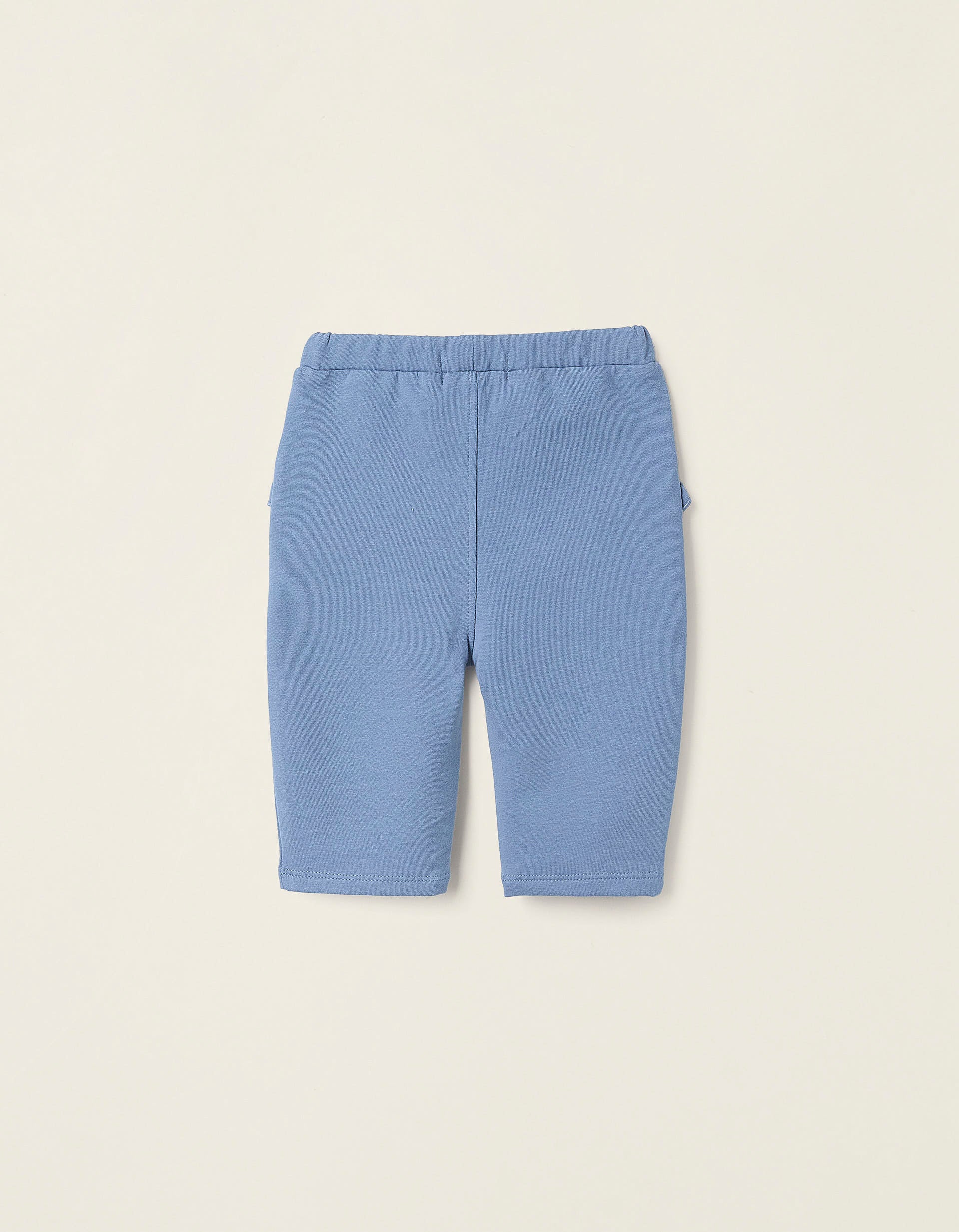 Fleece Frilled Trousers for Newborn Girls, Blue