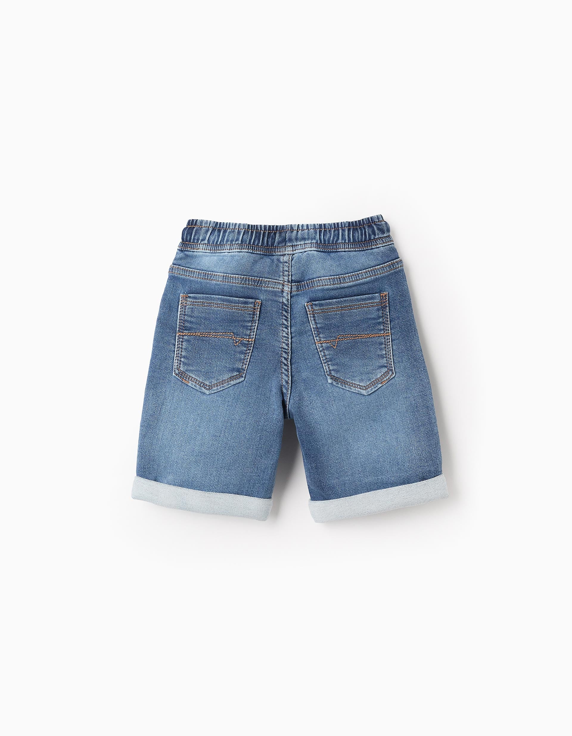 Denim Shorts with Drawstring for Boys 'Midi', Blue