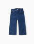 Calças de Ganga Flare em Comfort Denim para Bebé Menina, Azul