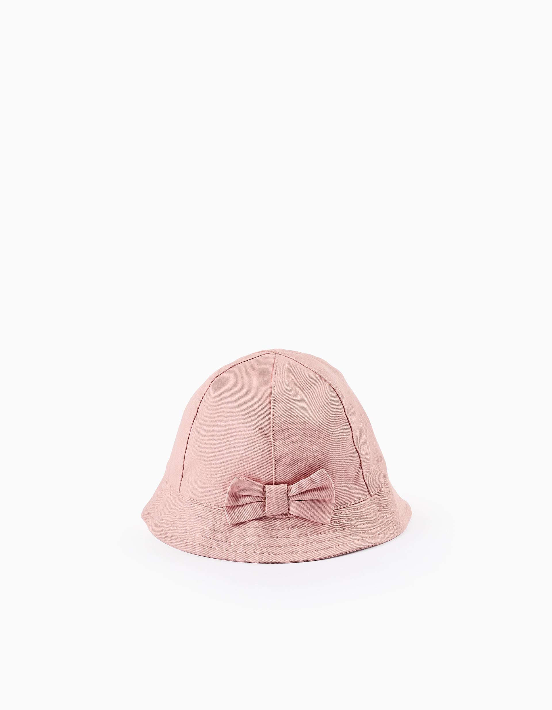 Twill Hat with Bow for Babies and Girls, Pink