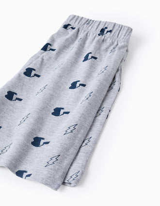 Pijama de Algodão para Menino 'Pikachu', Azul/Cinza