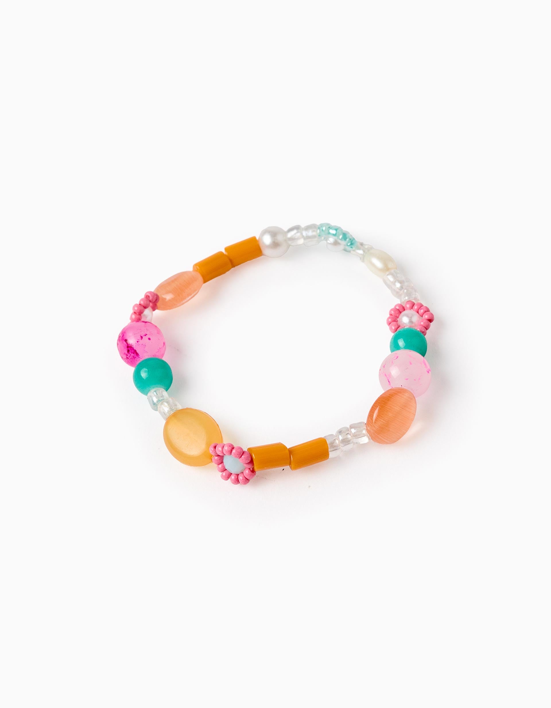 Pulseira Elástica com Missangas Multiforme para Bebé e Menina, Multicolor