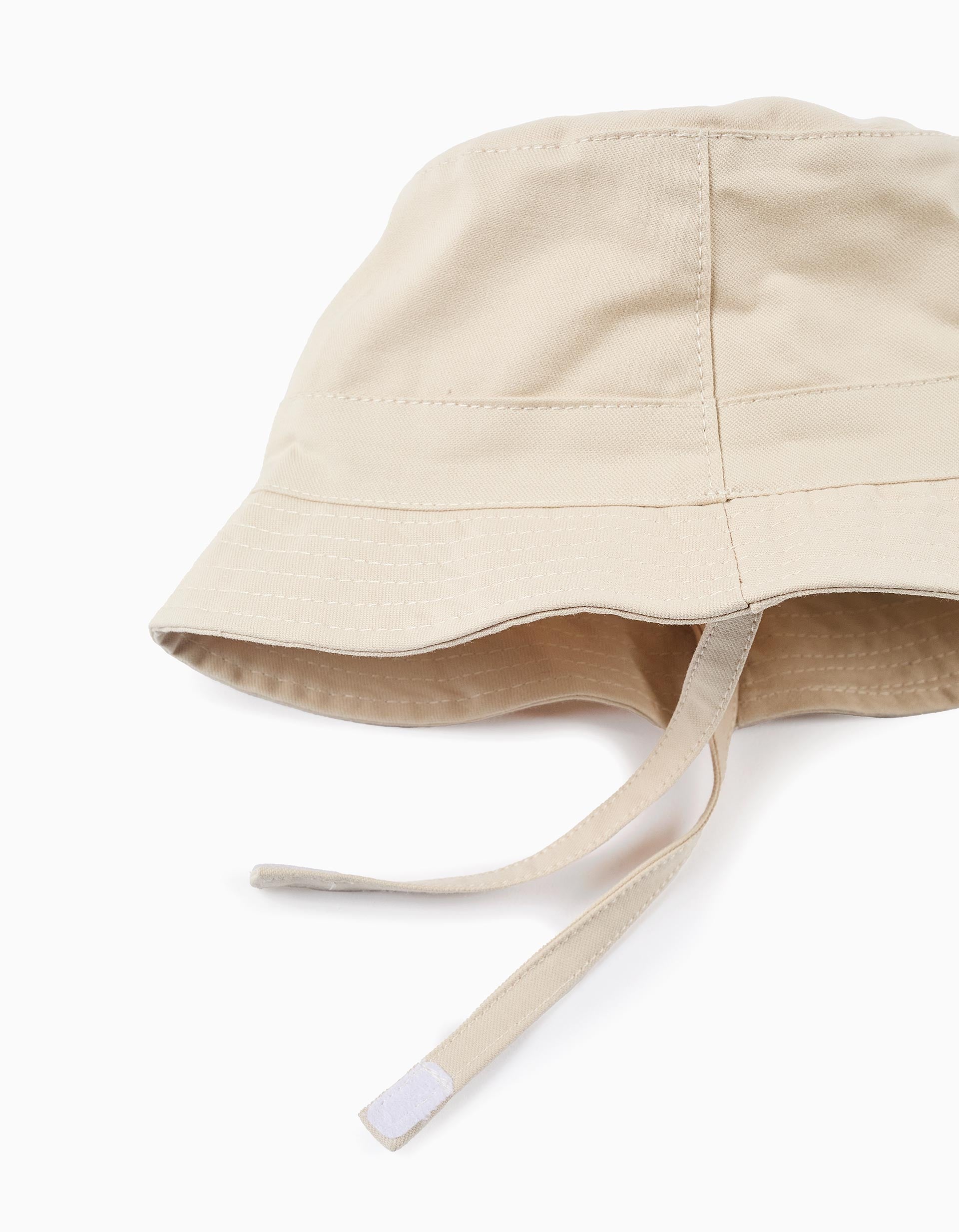 Twill Beanie Hat for Babies and Child, Beige