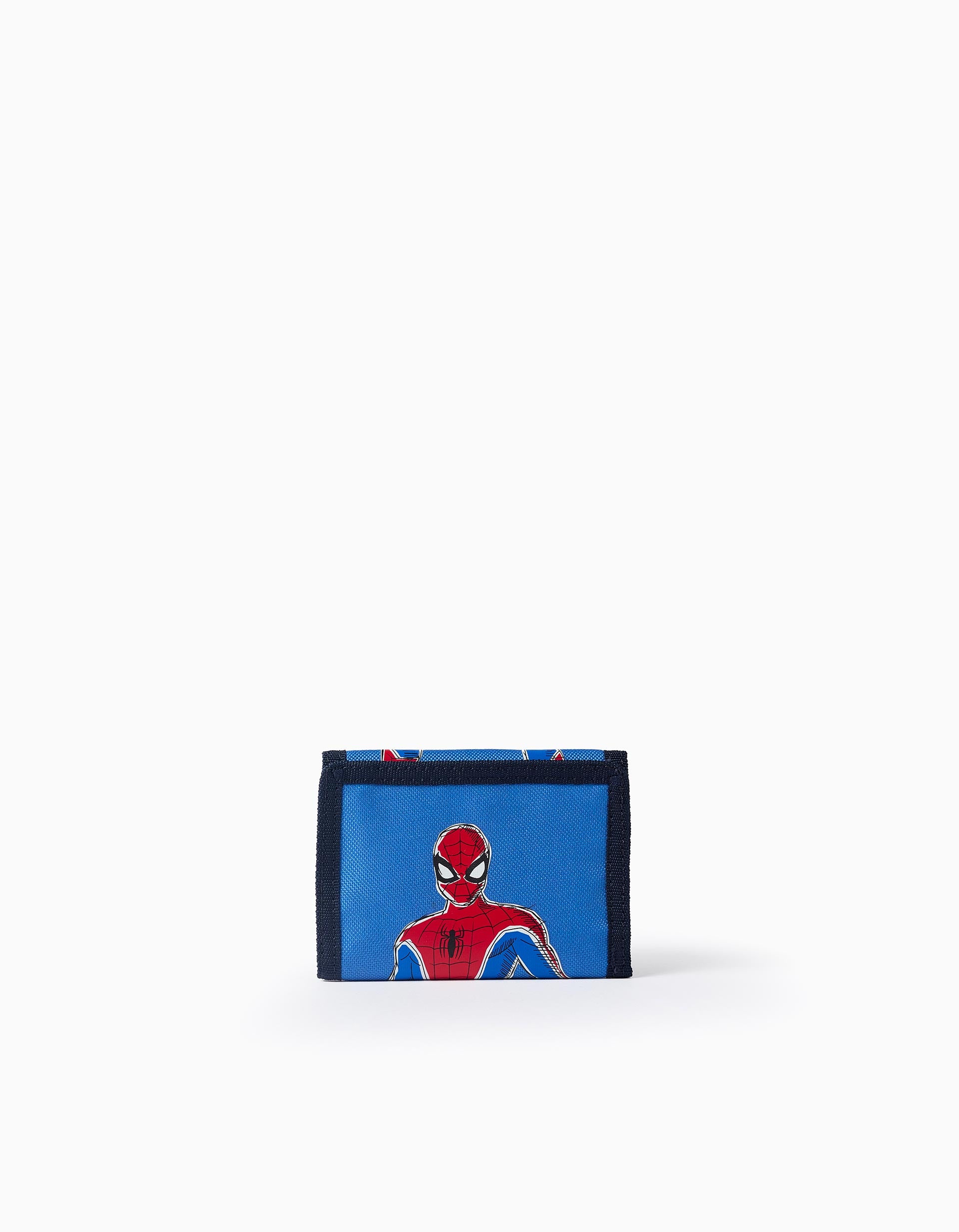 Portefeuille en Tissu pour Garçon 'Spiderman', Bleu Foncé/Rouge