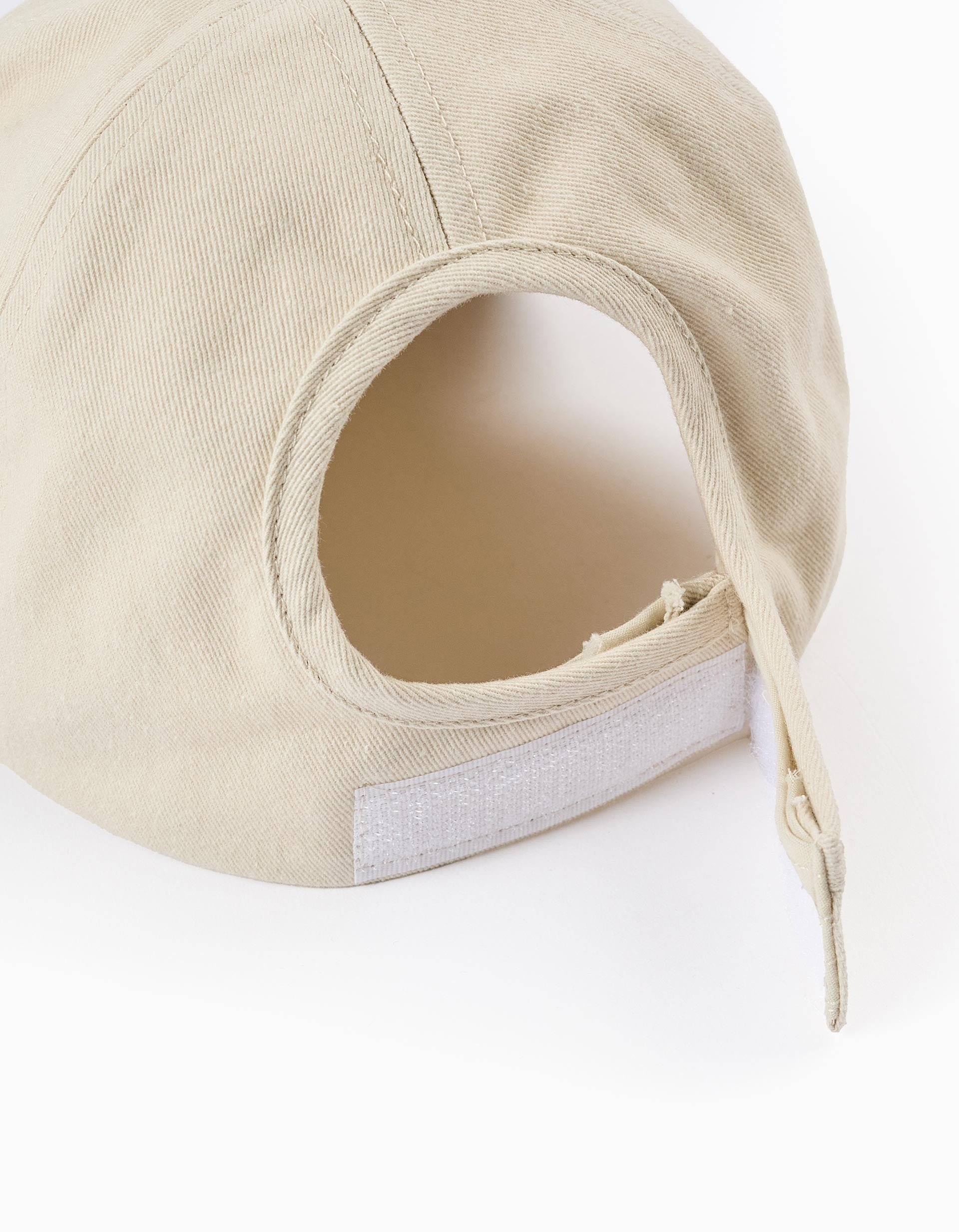 Cotton Twill Cap for Girls 'Waves', Beige/Pink