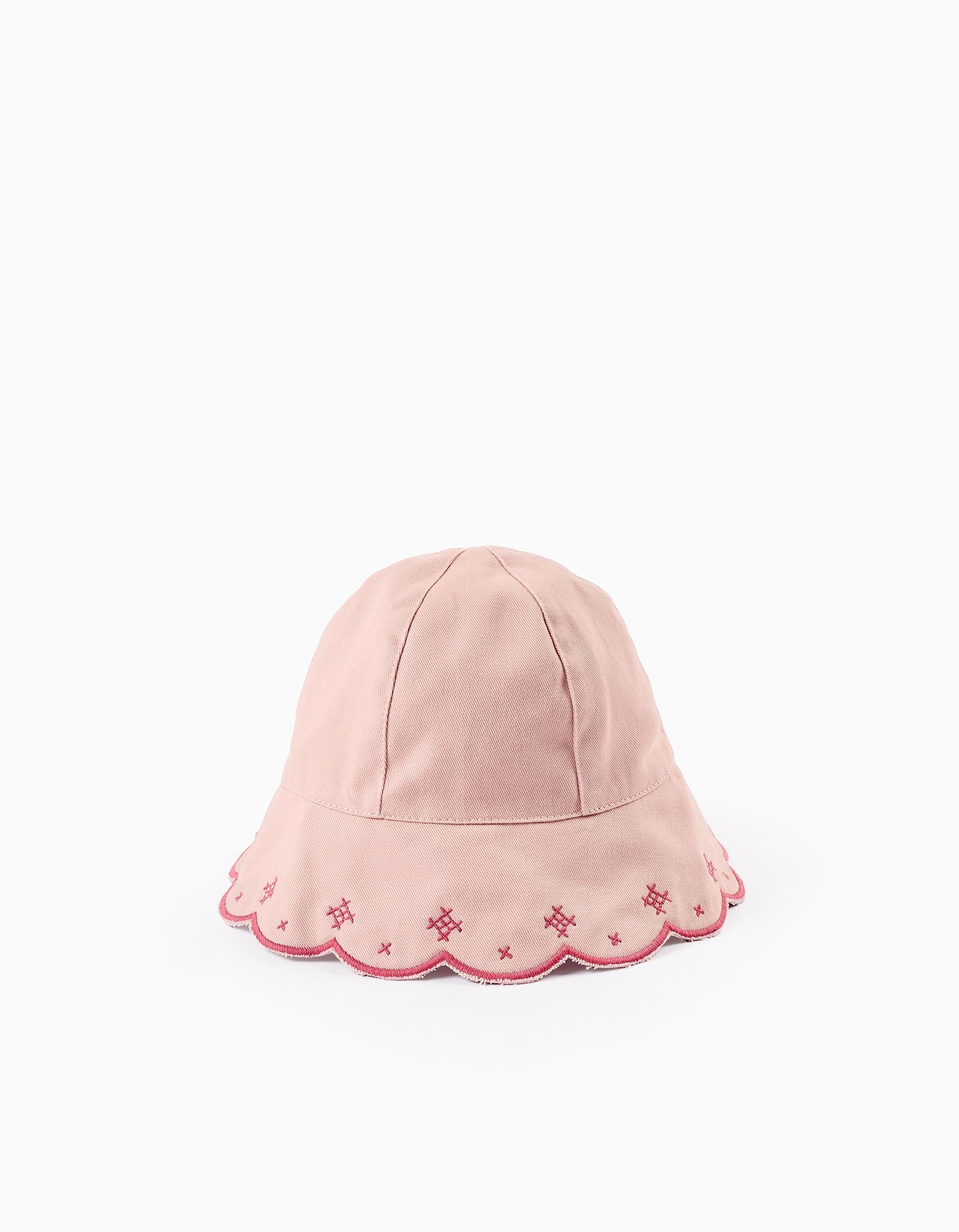 Hat with Embroidery for Babies and Girls, Pink