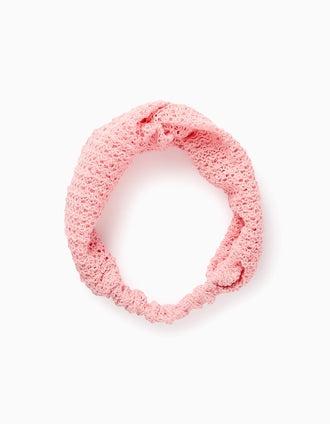 Knitted Hairband for Babies and Girls, Pink