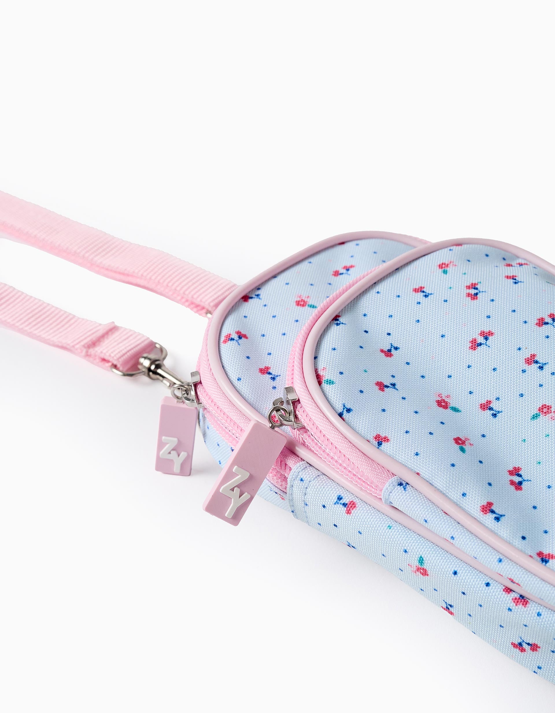 Bolsa a Tiracolo Floral para Menina, Azul/Transparente