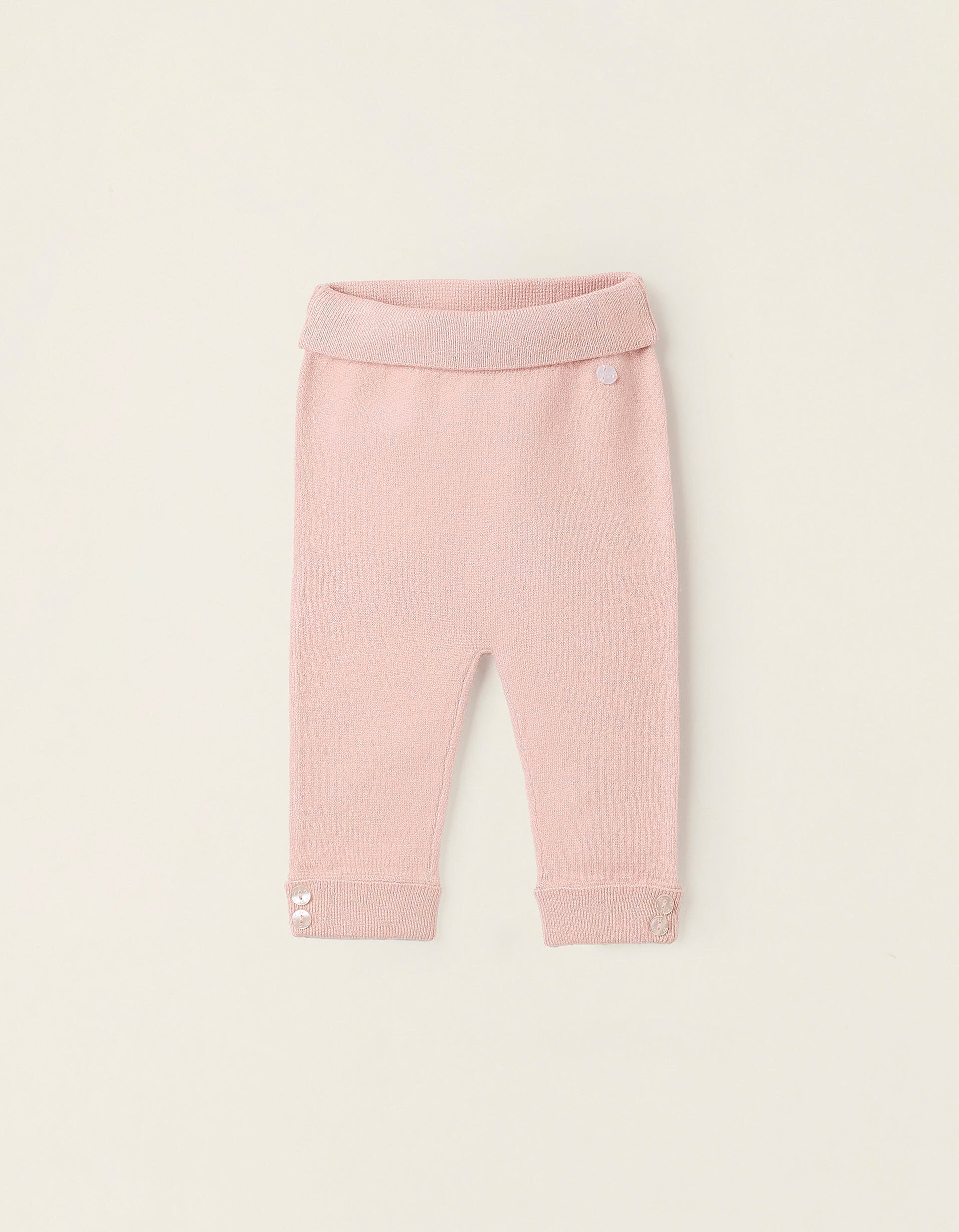 Knitted Trousers for Newborn Girls, Pink