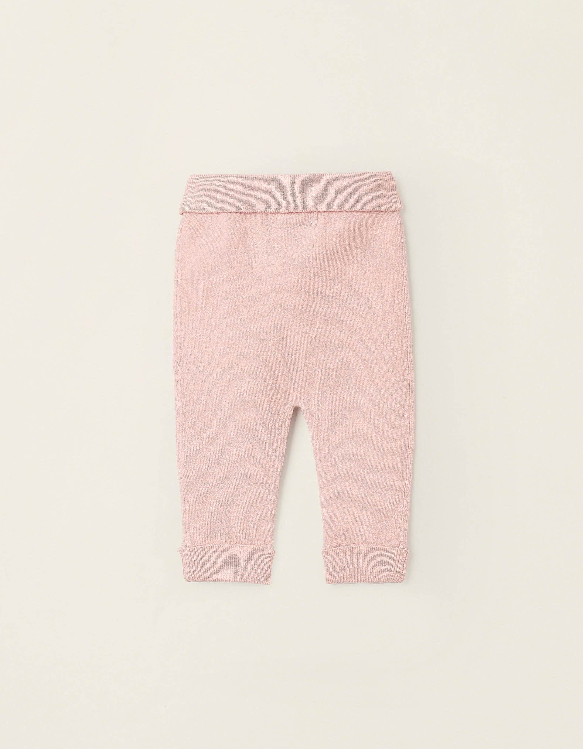 Knitted Trousers for Newborn Girls, Pink