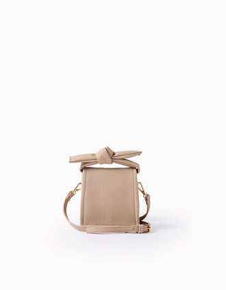 Bolso Bandolera com Lazo para Niña, Beige