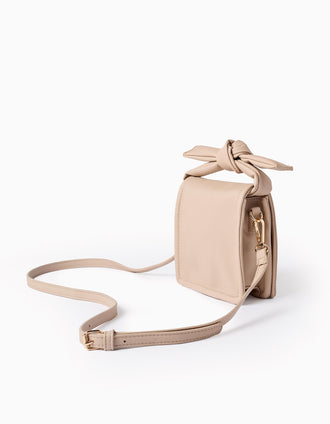 Bolso Bandolera com Lazo para Niña, Beige