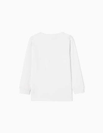 Pack of 3 Long Sleeve Vests for Boys, White