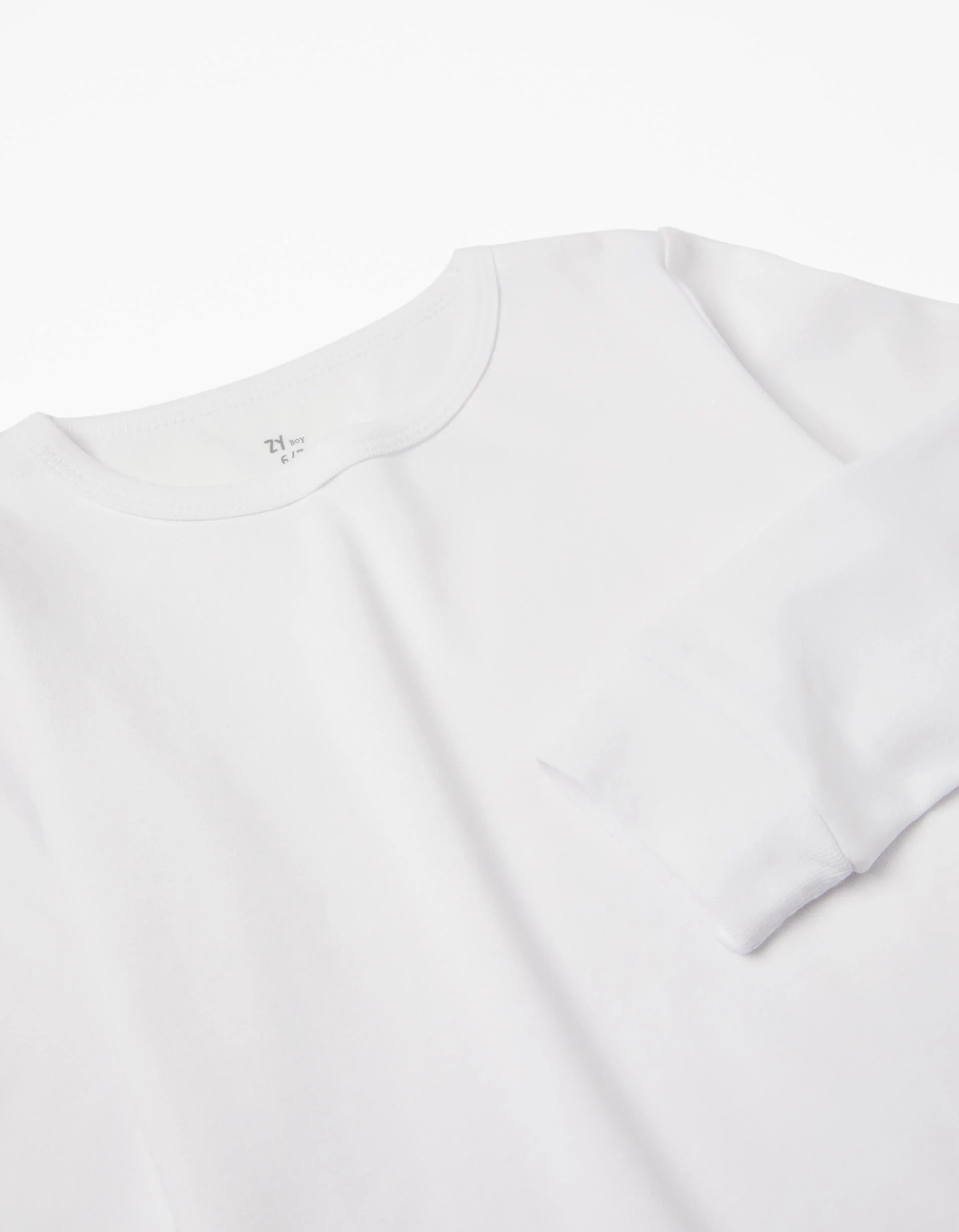 Pack of 3 Long Sleeve Vests for Boys, White