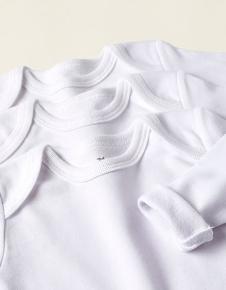 Pack of 3 Extra Warm Long Sleeve Vests for Babies, White