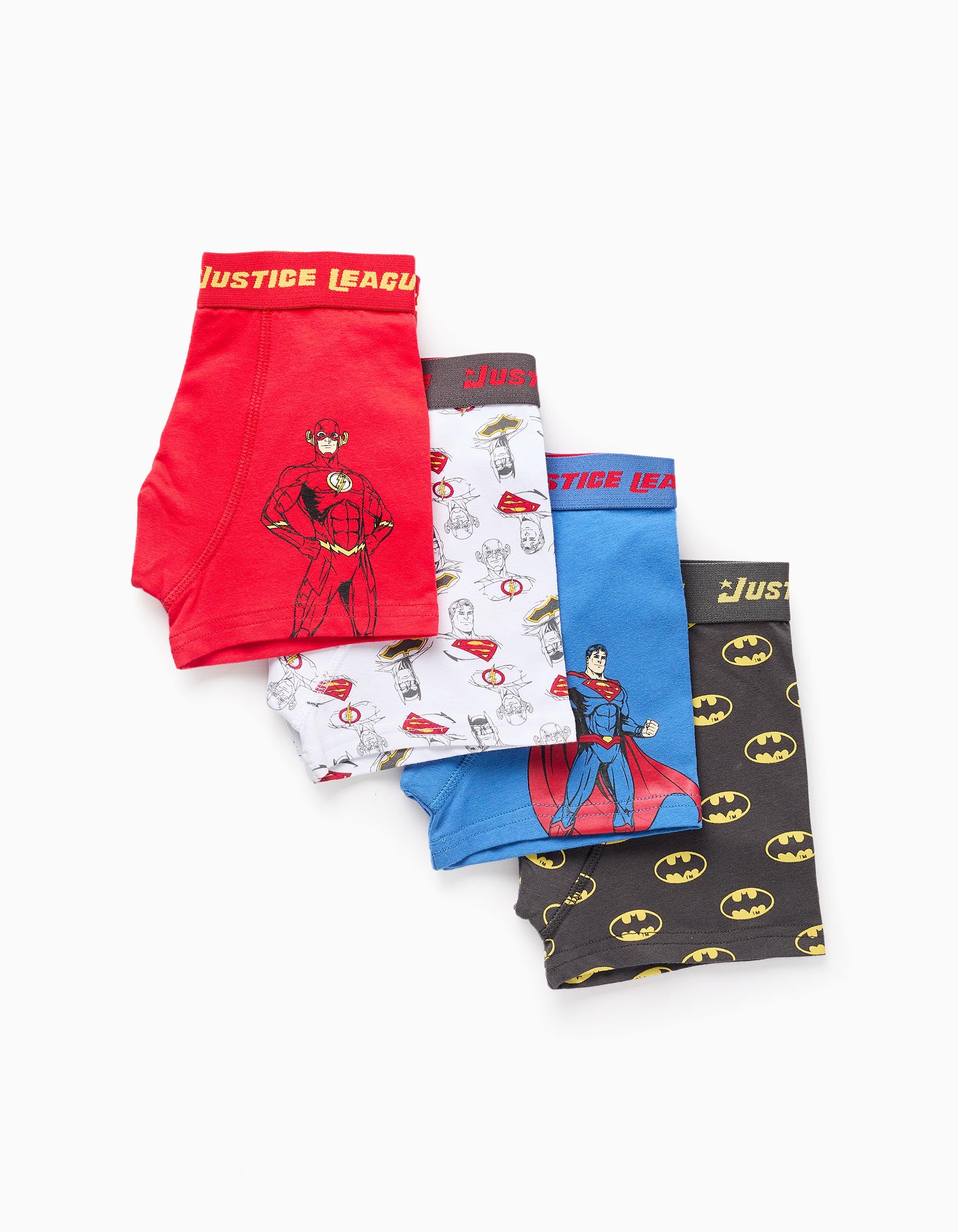 Pack 4 Boxers para Menino 'Liga da Justiça', Multicolor