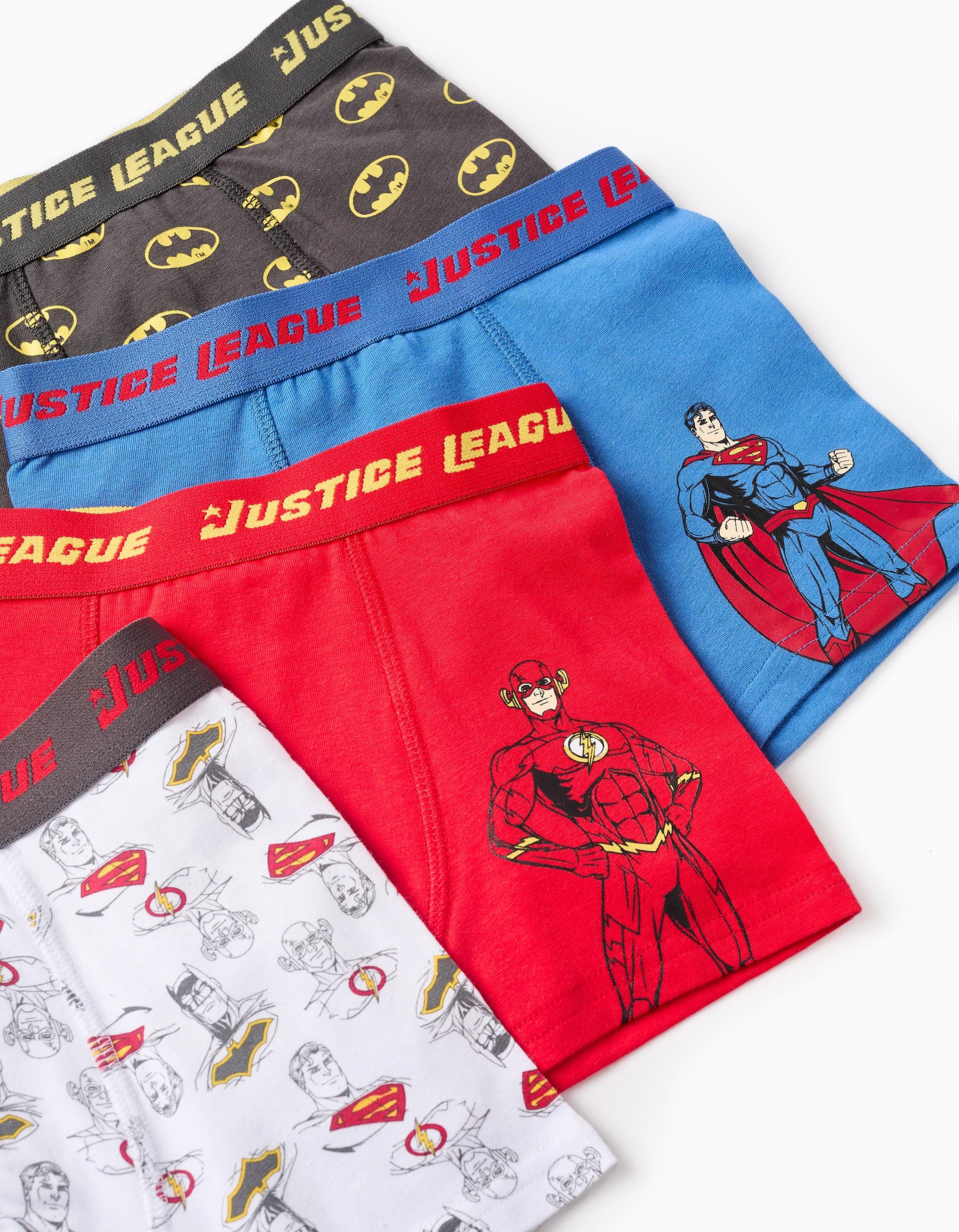 Pack 4 Boxers para Menino 'Liga da Justiça', Multicolor