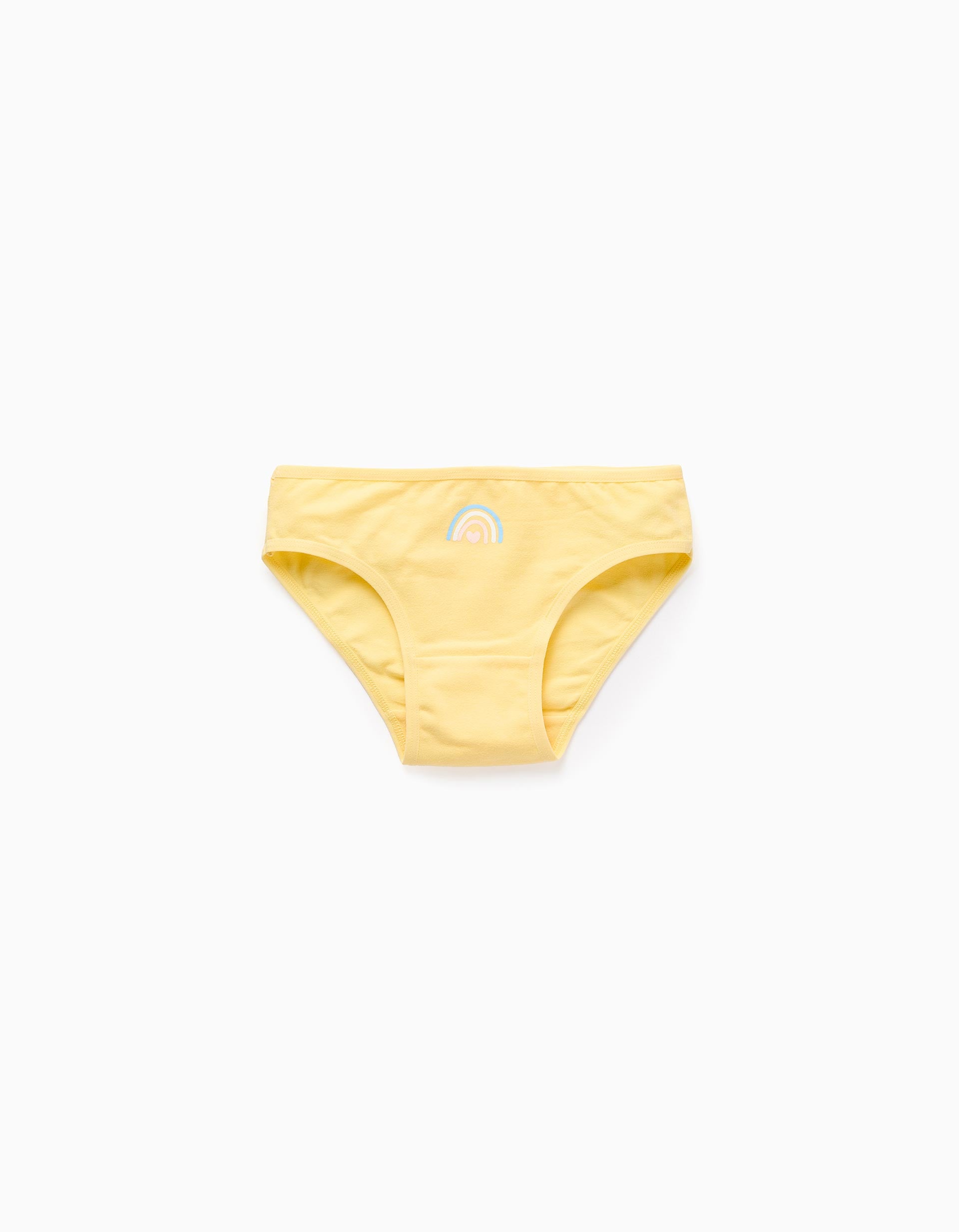 Pack 5 Cuecas para Menina 'Arco-Íris & Unicórnio', Branco/Azul/Amarelo